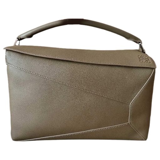 Puzzle leather handbag