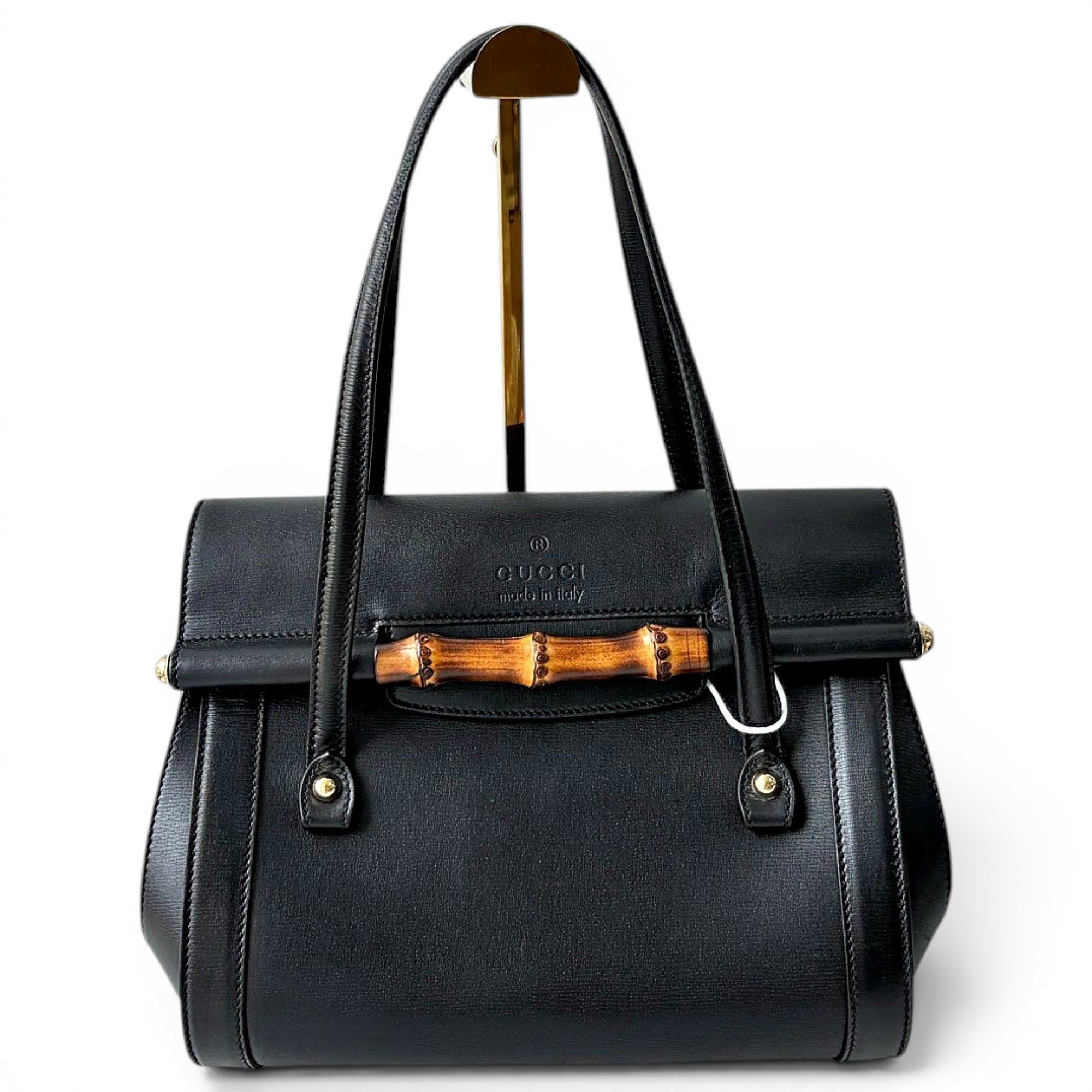 Bamboo leather handbag