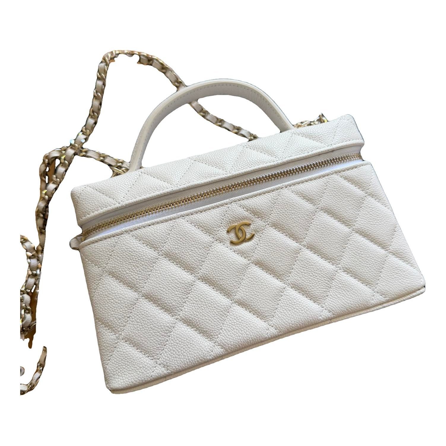 Vanity leather handbag