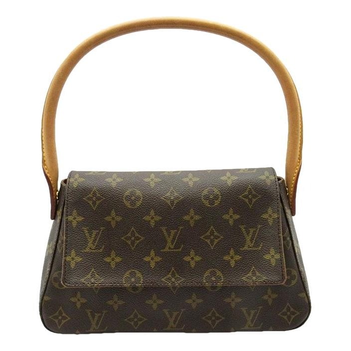 Looping leather handbag