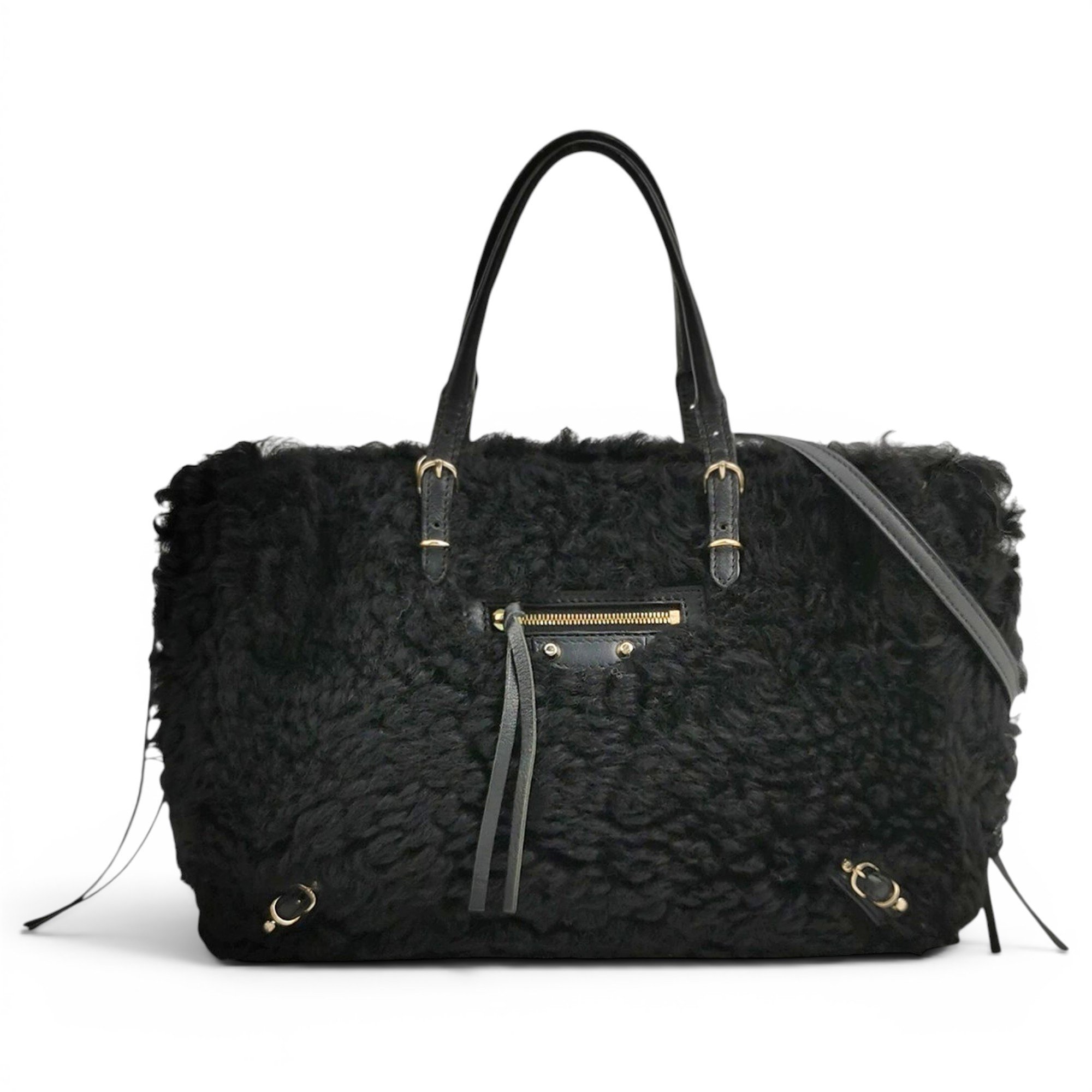 Papier leather handbag