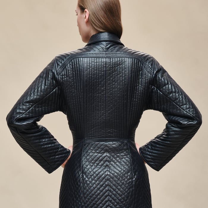 Bleu Noir Quilted Equestrian Jacket