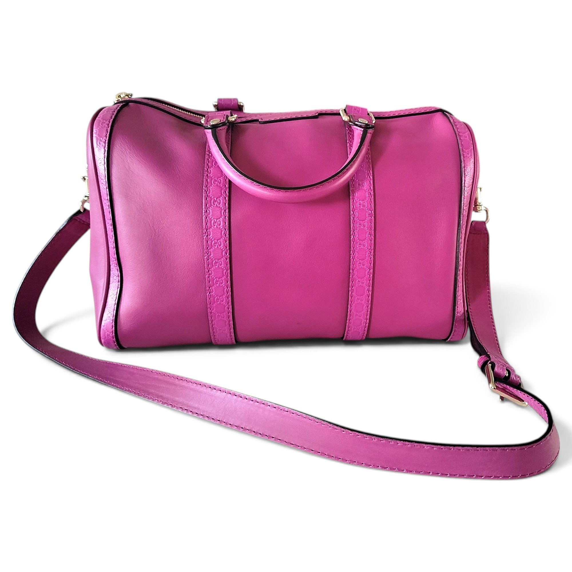 Boston leather bowling bag