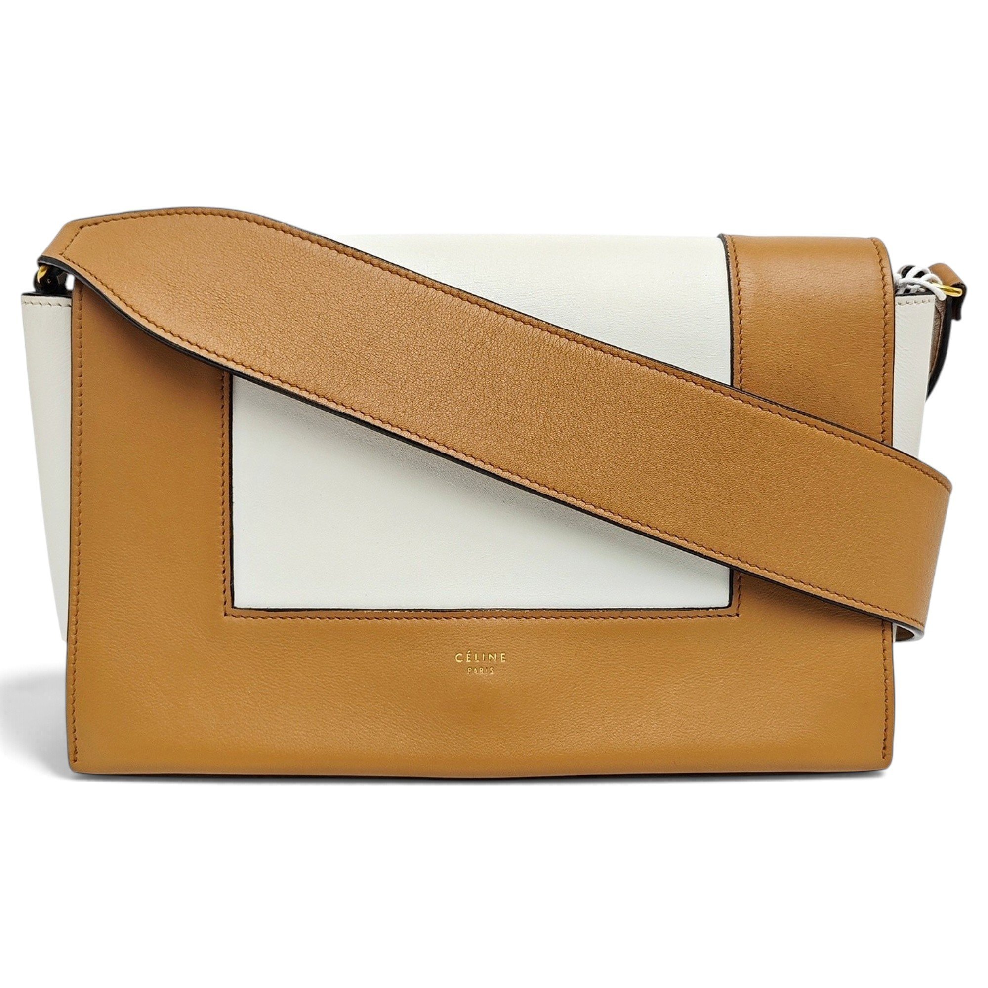 Frame leather handbag