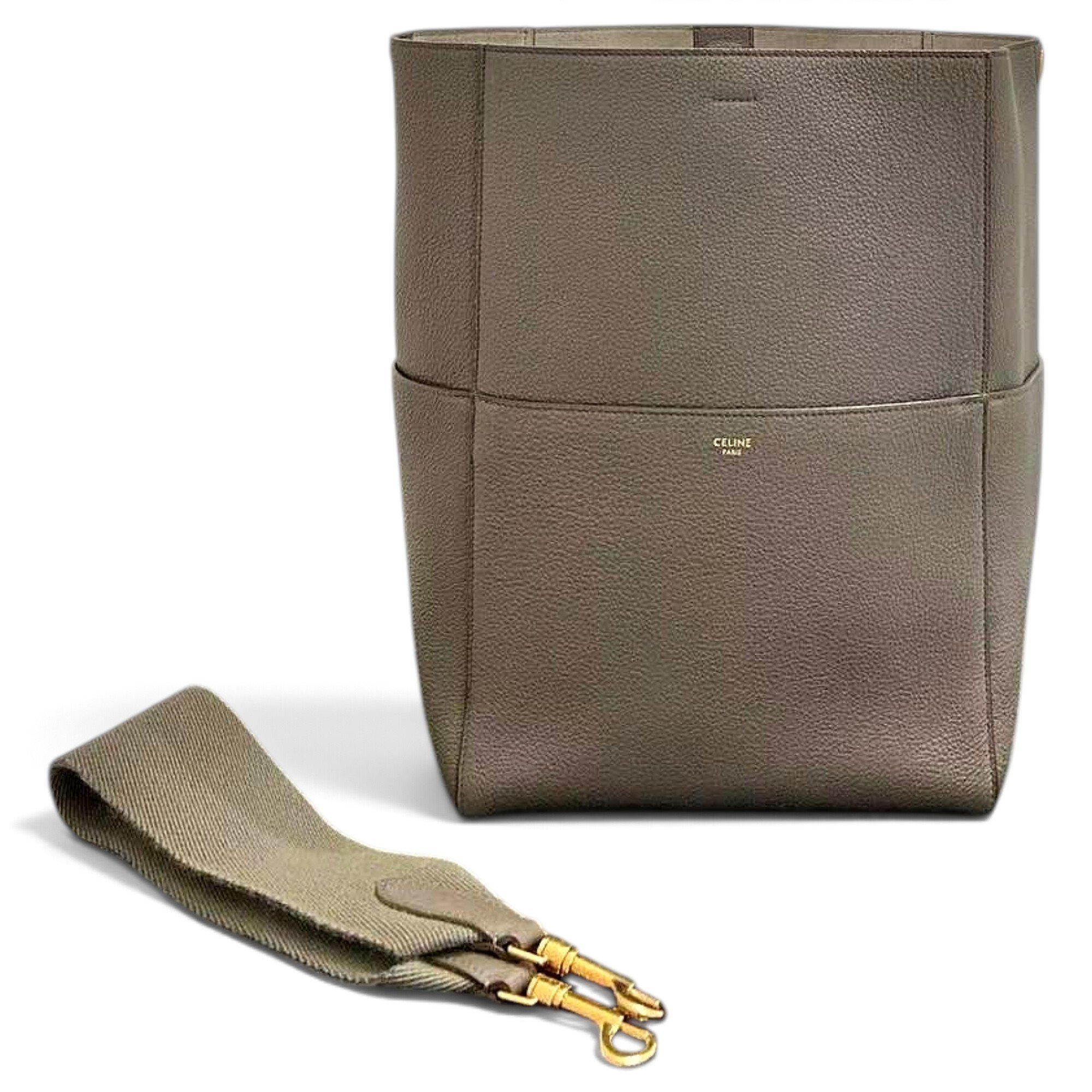 Seau Sangle leather handbag