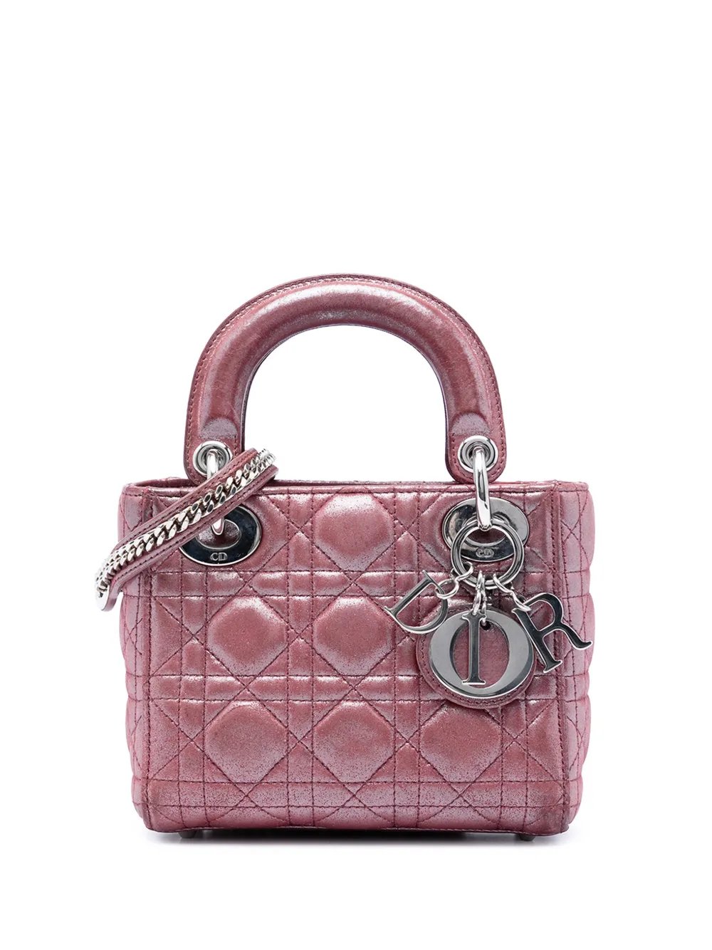 2015 Mini Iridescent Lambskin Cannage Lady Dior satchel