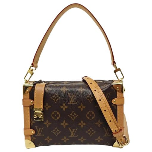 Side Trunk leather crossbody bag