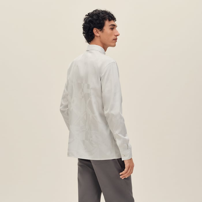 Mastic "Eperon d'Or Jacquard" Straight Cut Shirt