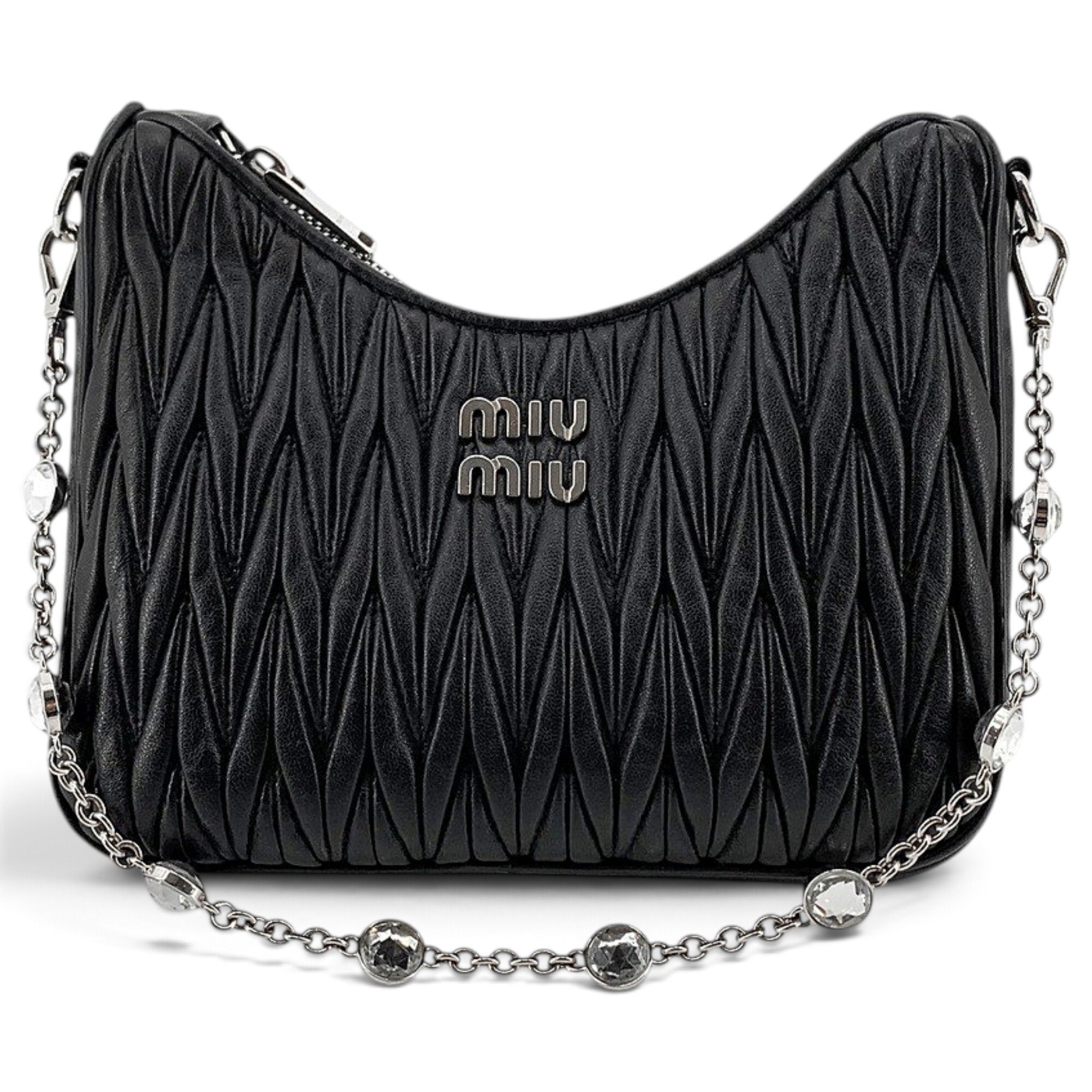 Matelassé leather crossbody bag