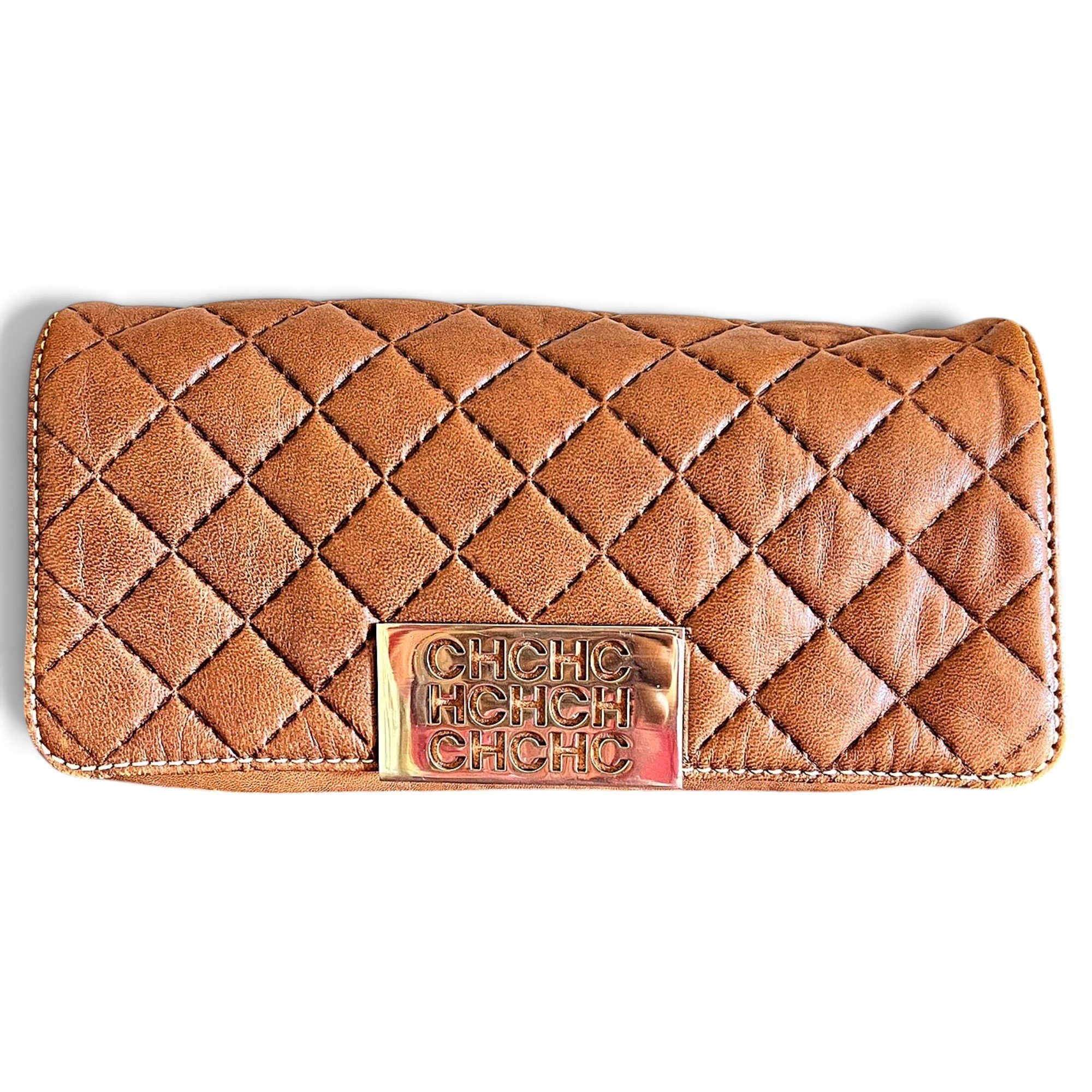 Leather clutch bag
