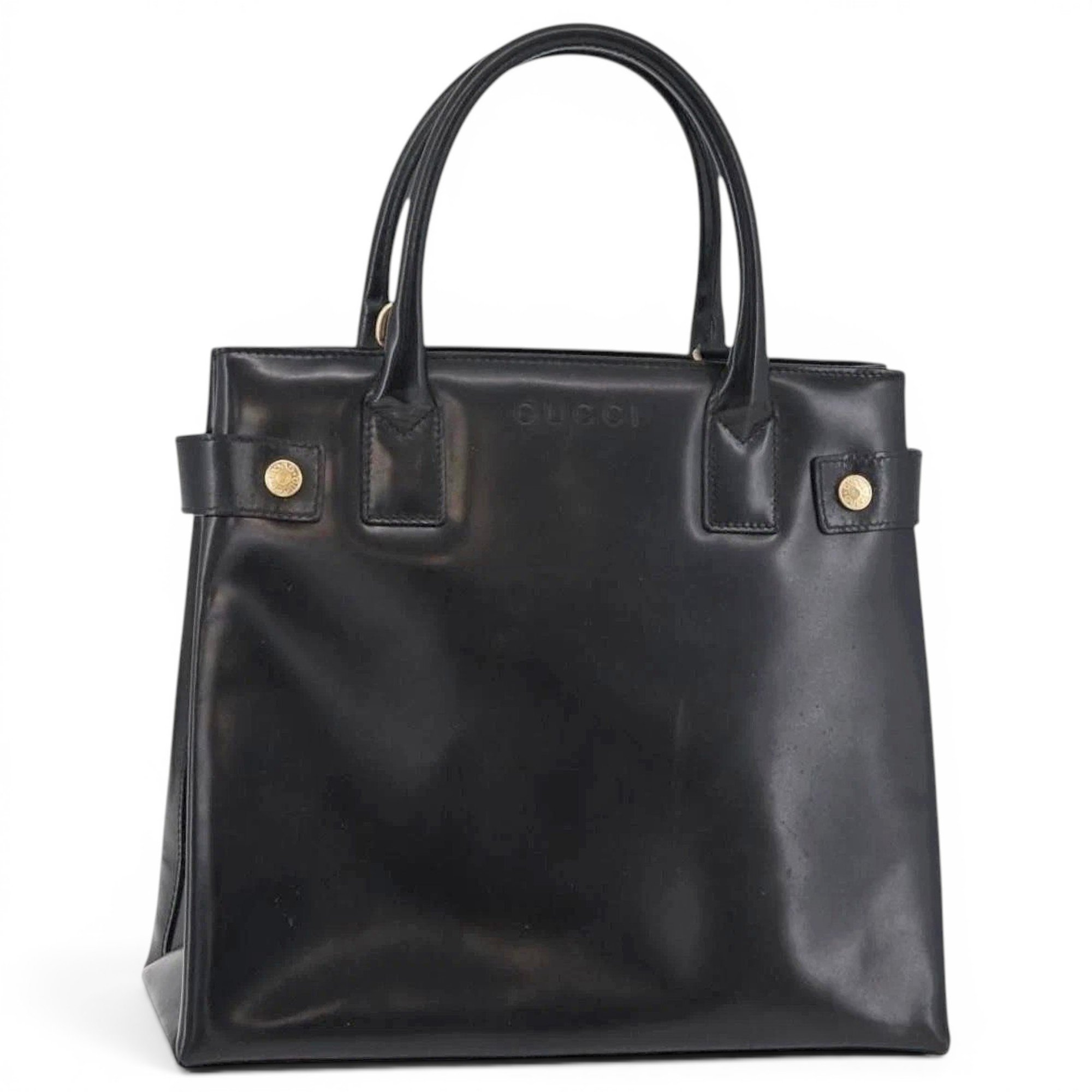 Patent leather handbag