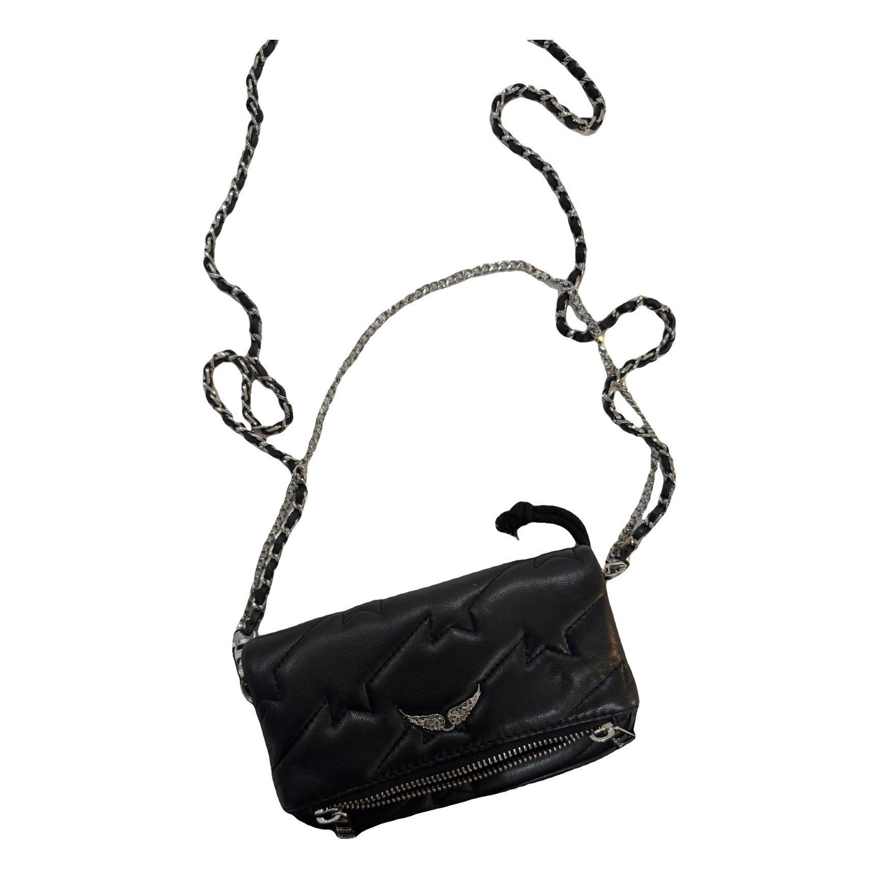 Rock leather clutch bag