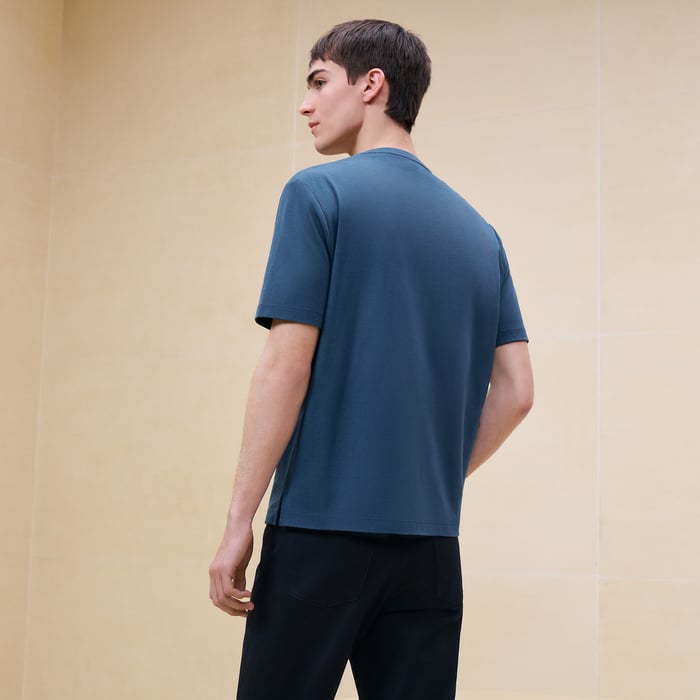 Bleu Turquin "Harnais En Gouache 3d" T-shirt