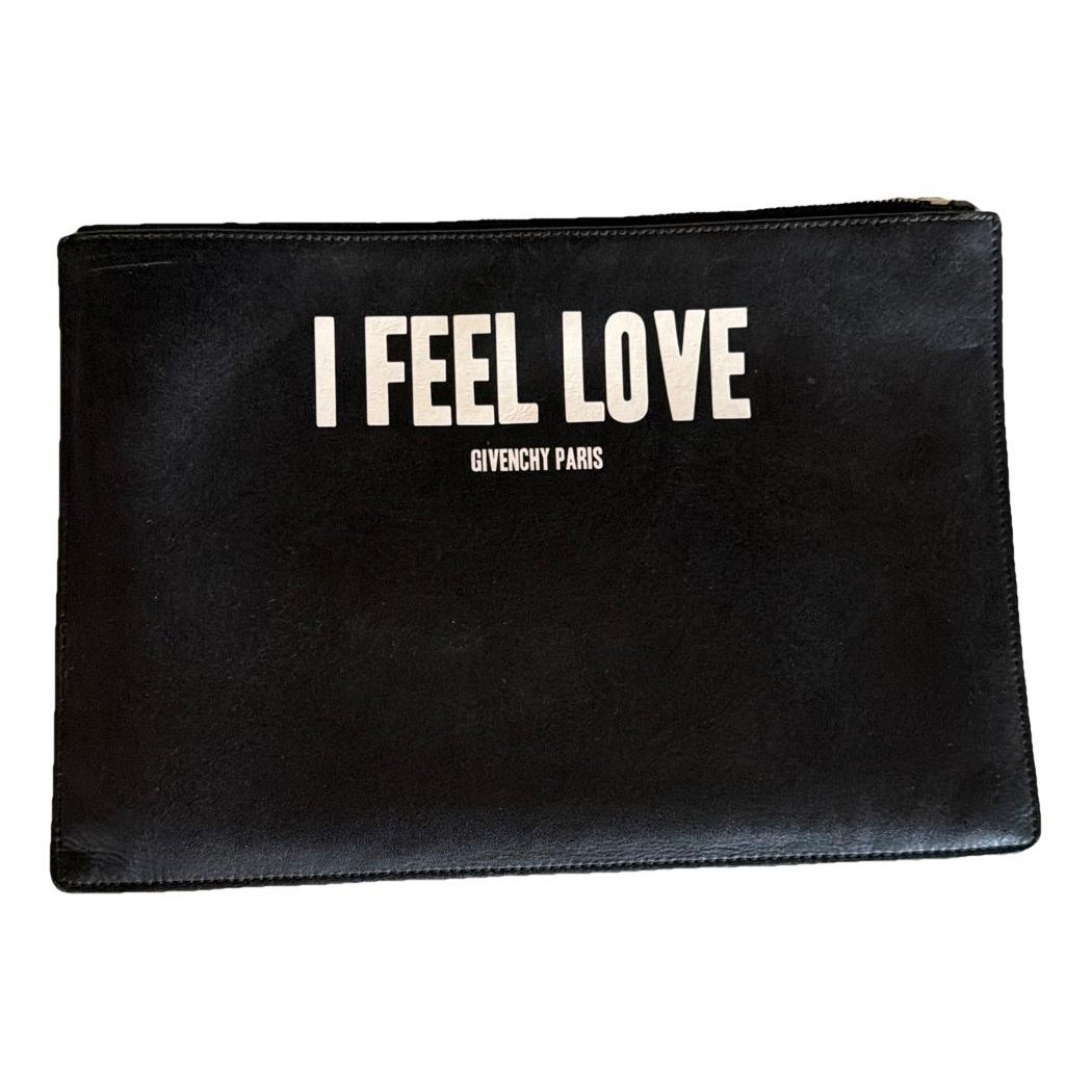Leather clutch bag