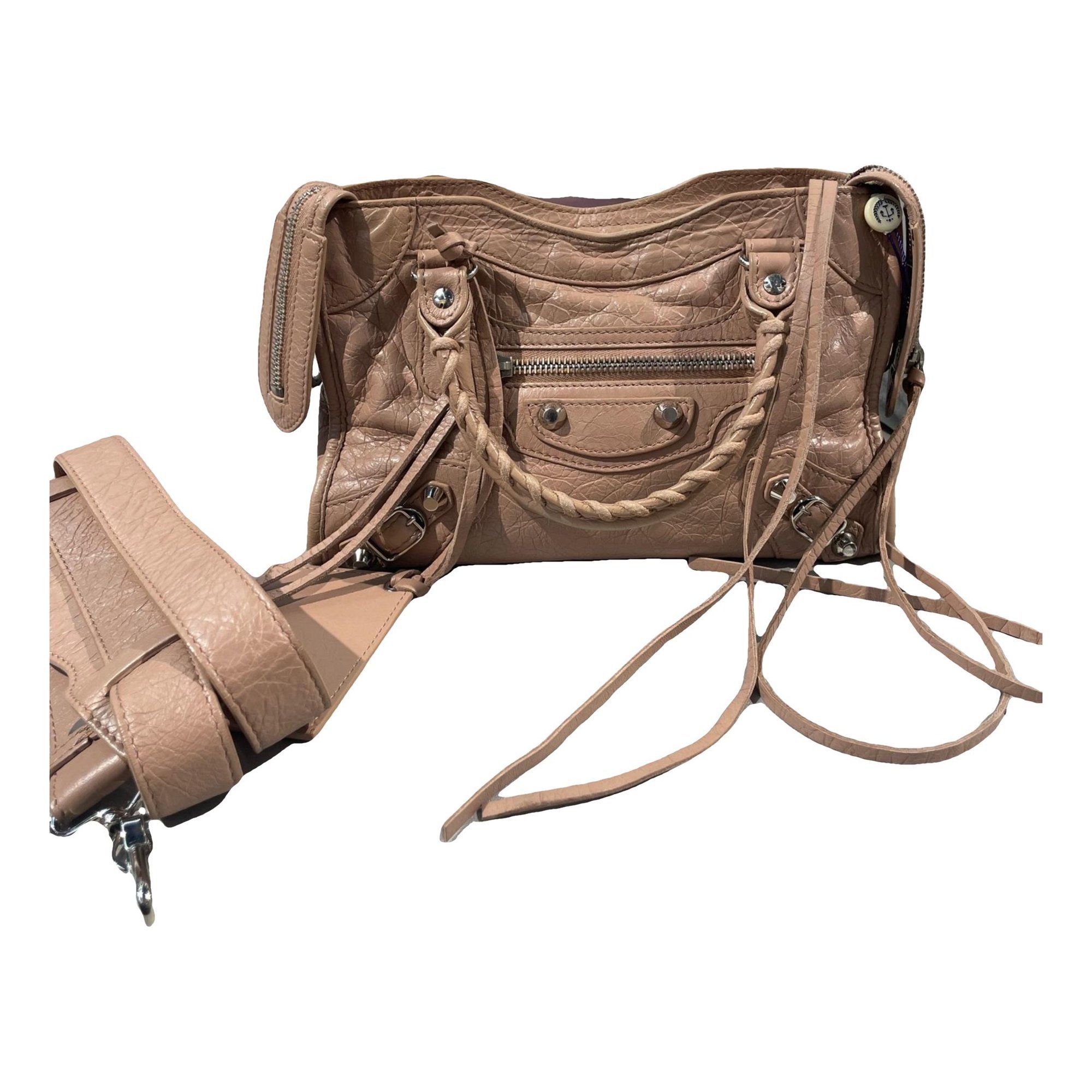 City leather handbag
