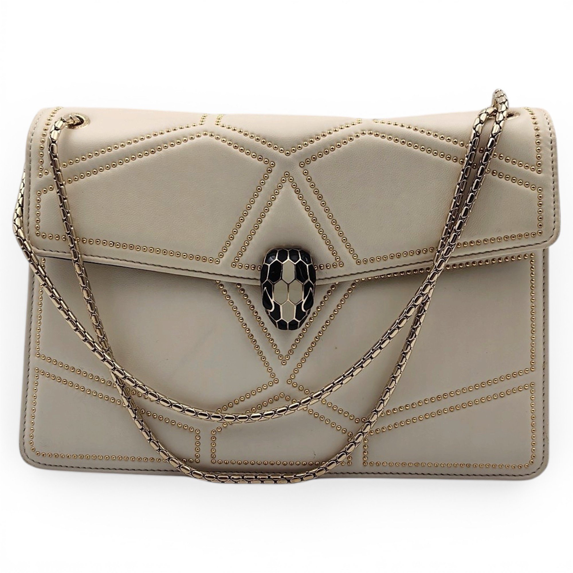 Serpenti leather handbag