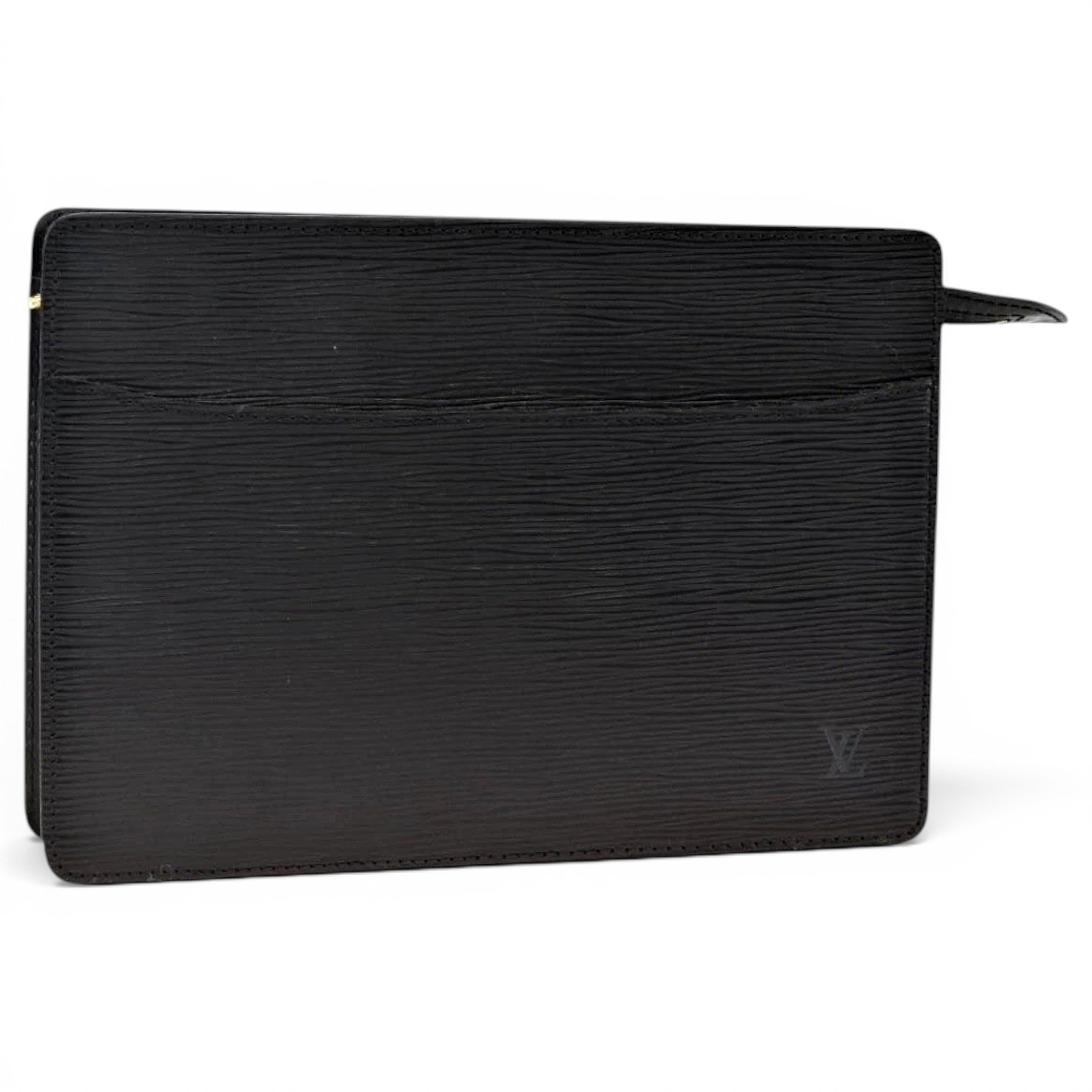 Leather clutch bag