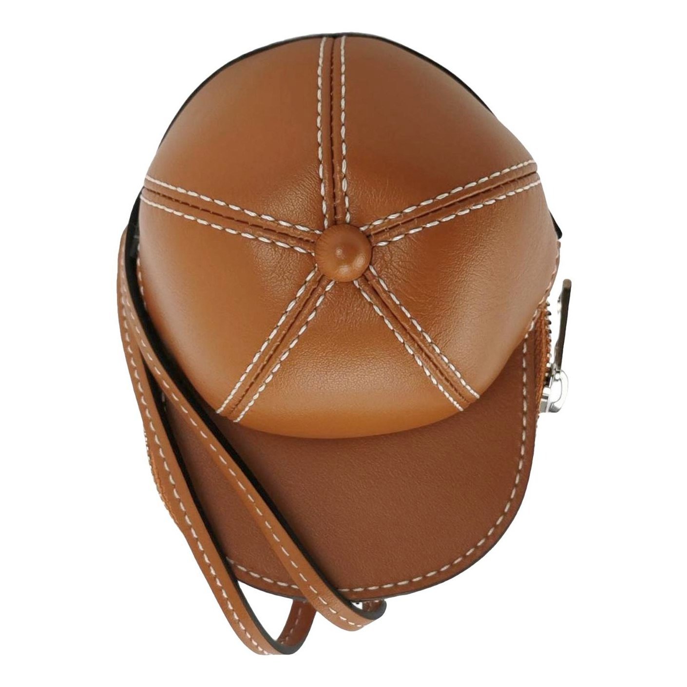 Cap leather crossbody bag
