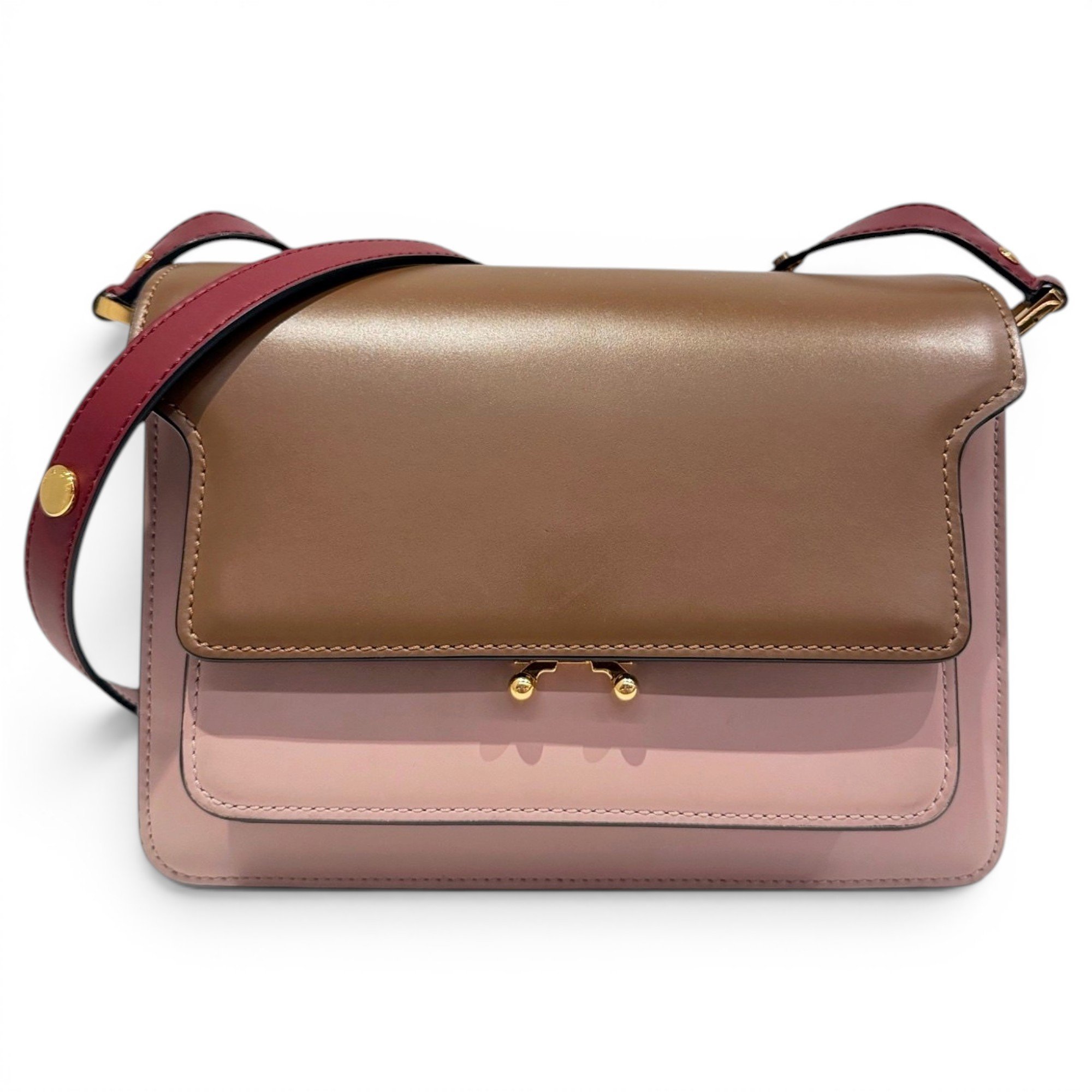 Trunk leather handbag