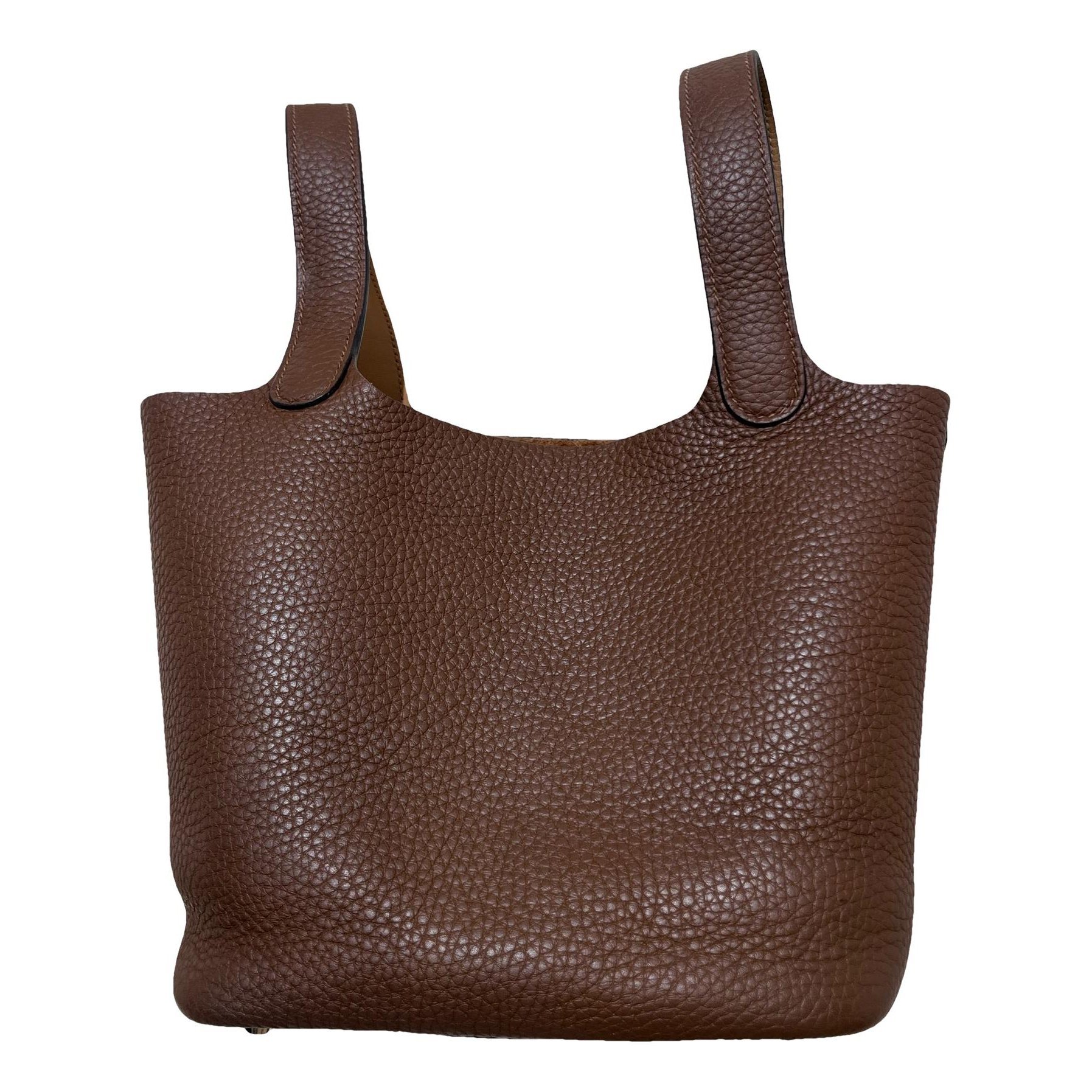 Picotin leather tote