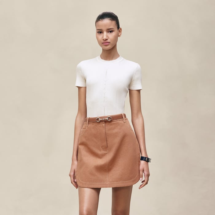 Blanc Naturel Short-sleeve Sweater