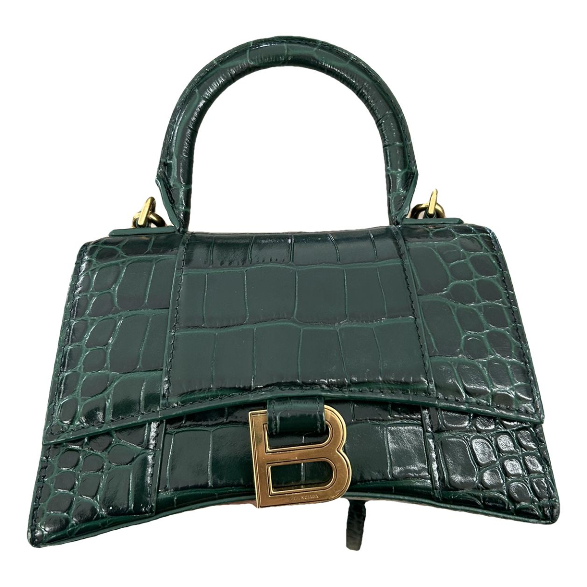 Hourglass leather crossbody bag