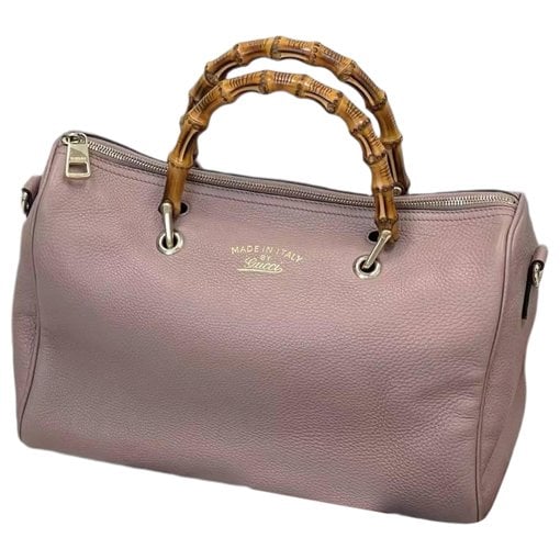 Bamboo leather handbag