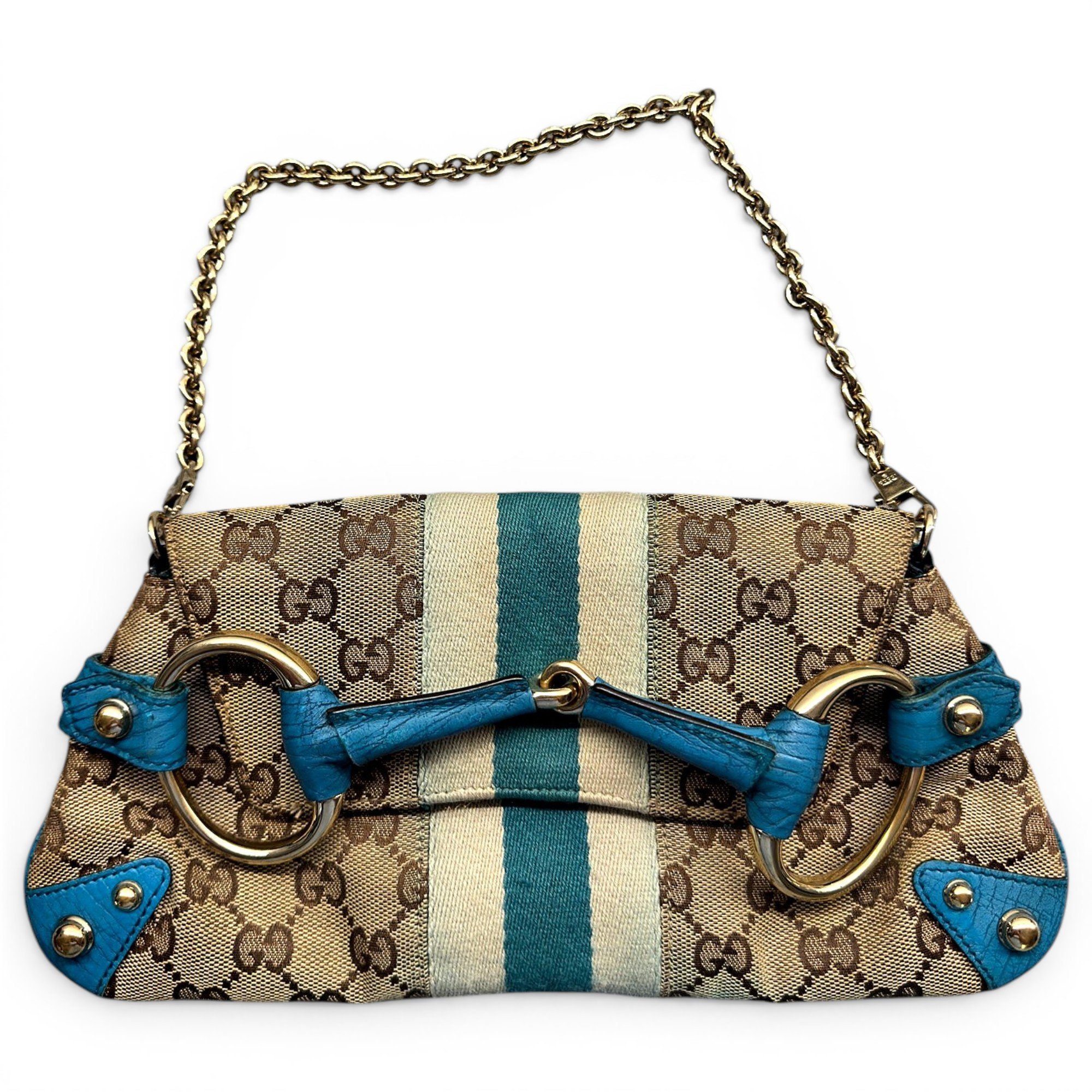 Horsebit Chain cloth handbag