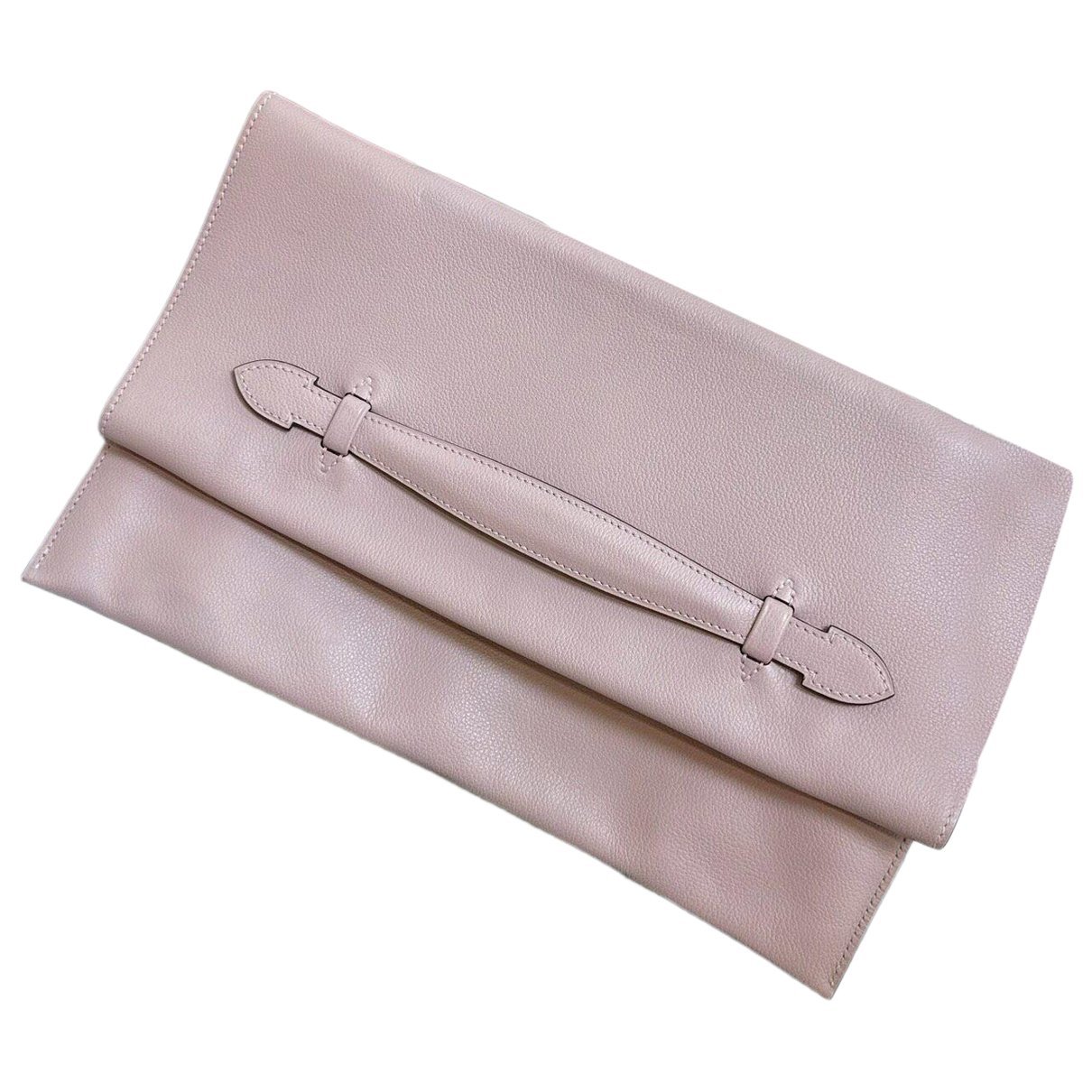 Leather clutch bag