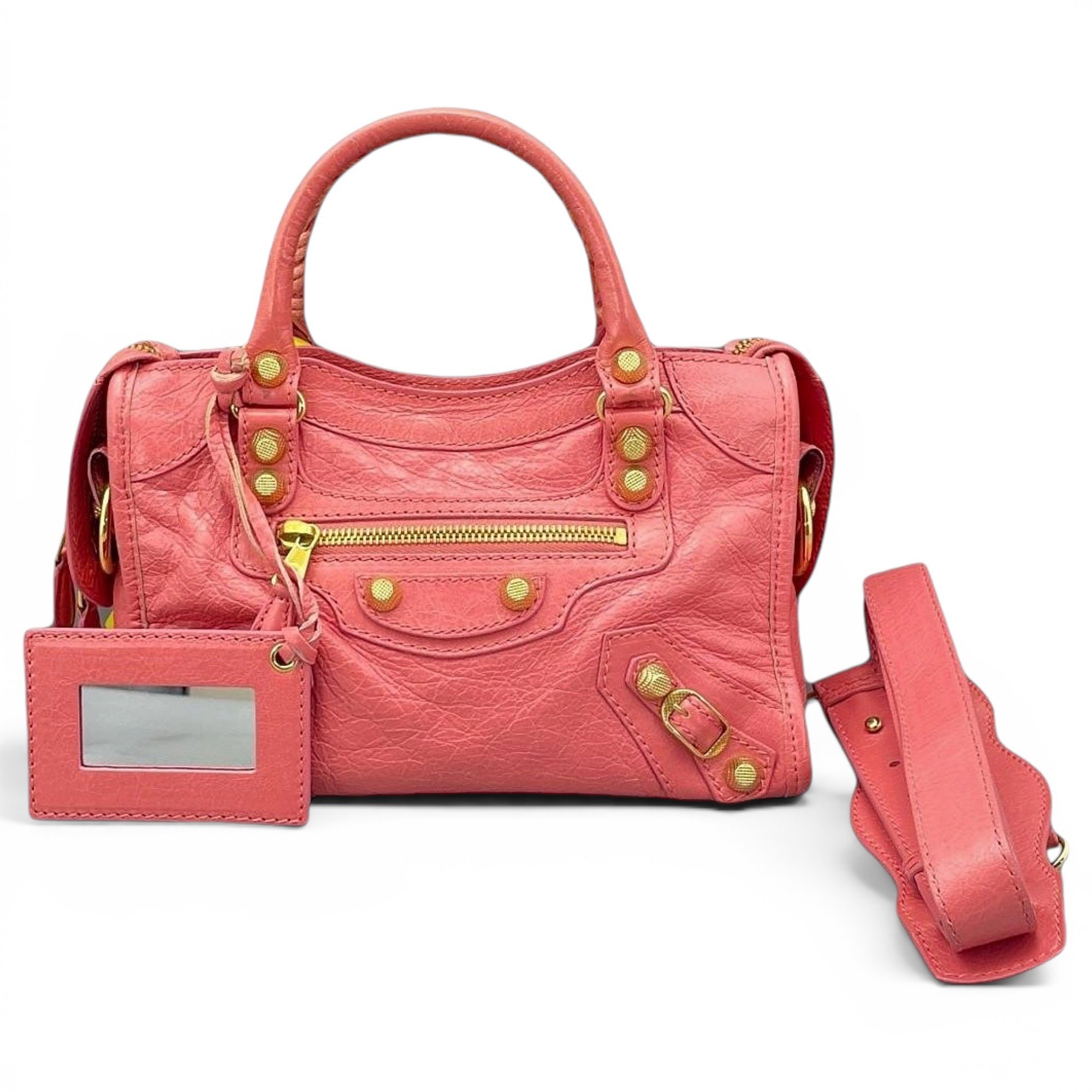 Classic Metalic leather handbag
