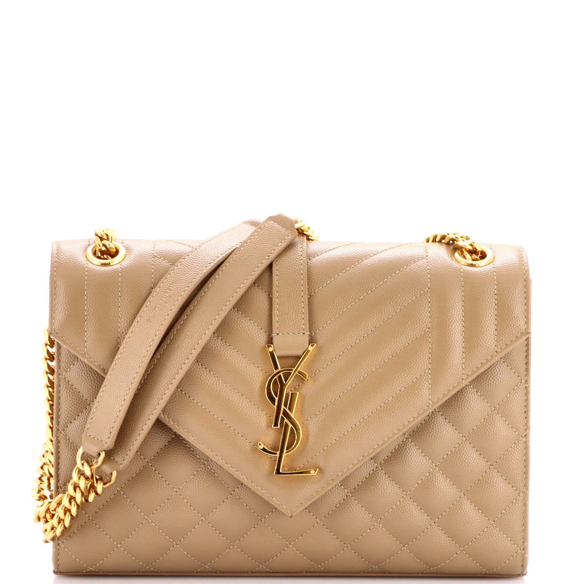 Classic Monogram Envelope Satchel Mixed Matelasse Leather Medium