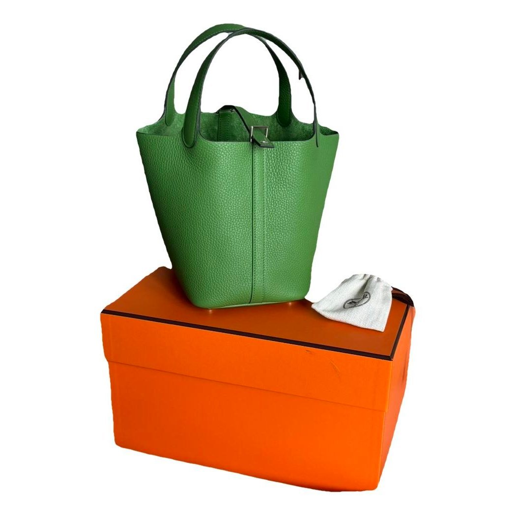 Picotin leather tote
