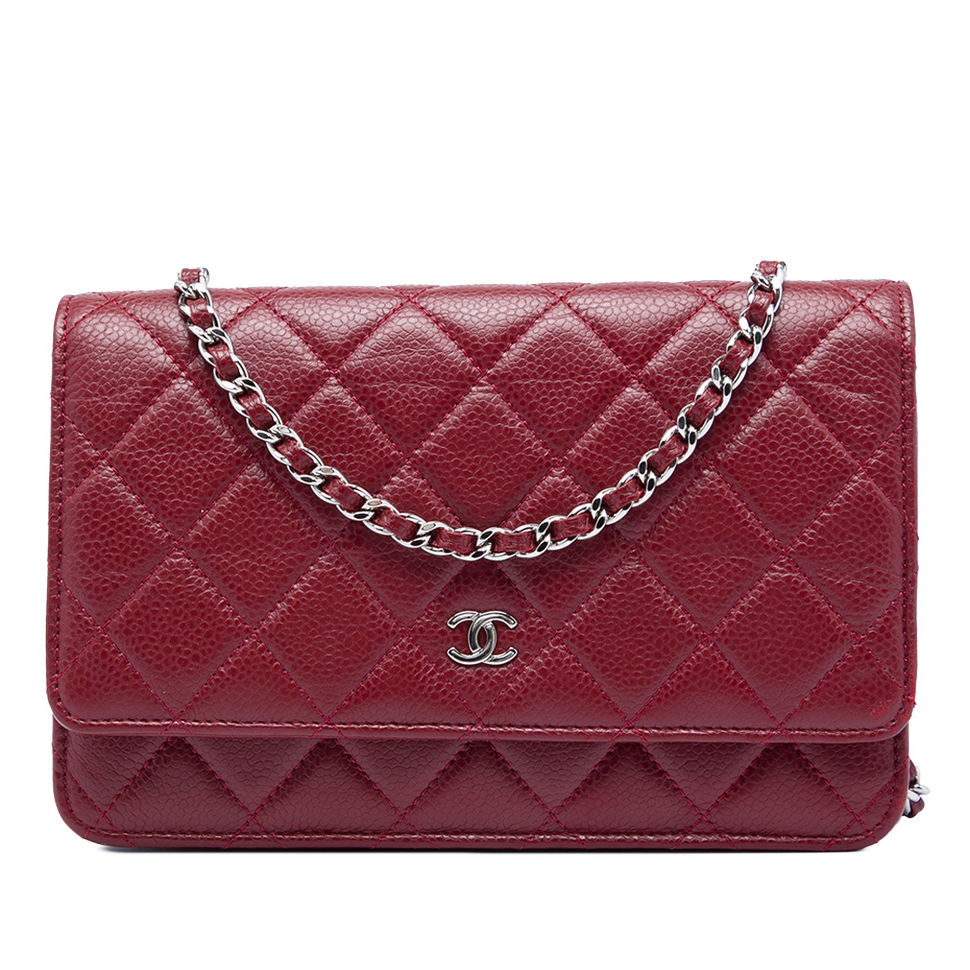 Wallet On Chain leather handbag