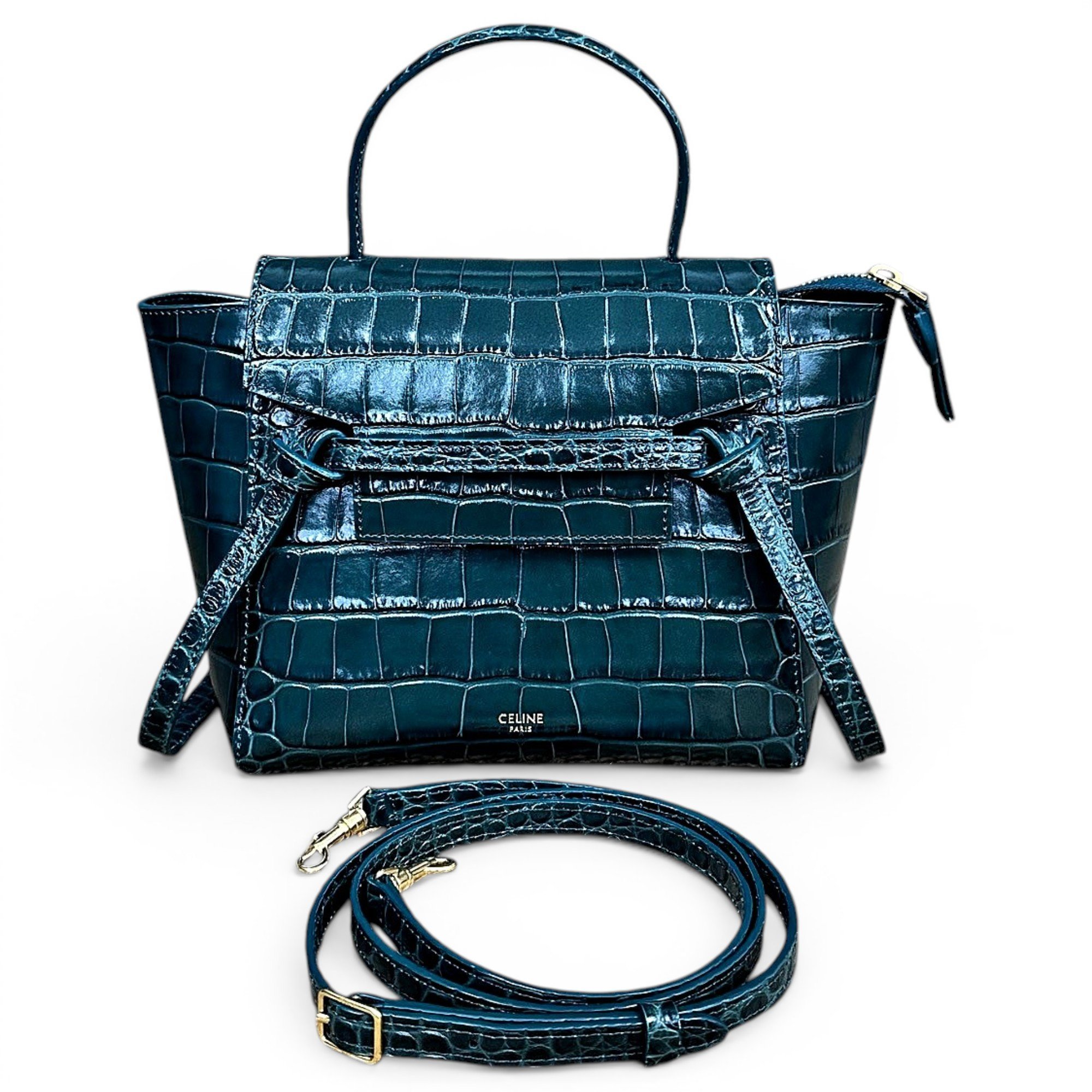 Belt leather handbag