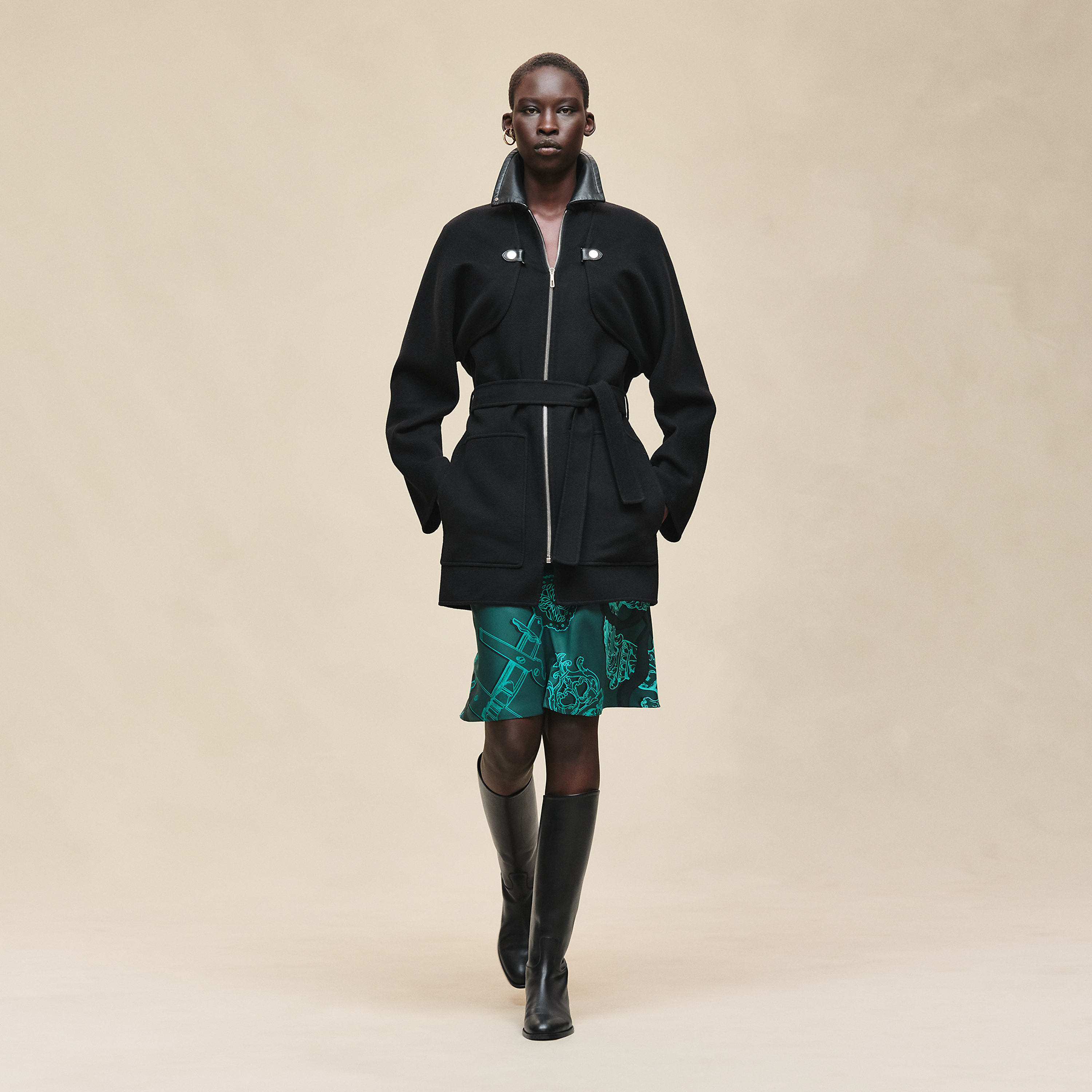 Manteau léger en cachemire double face