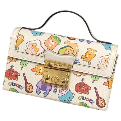 Padlock leather handbag