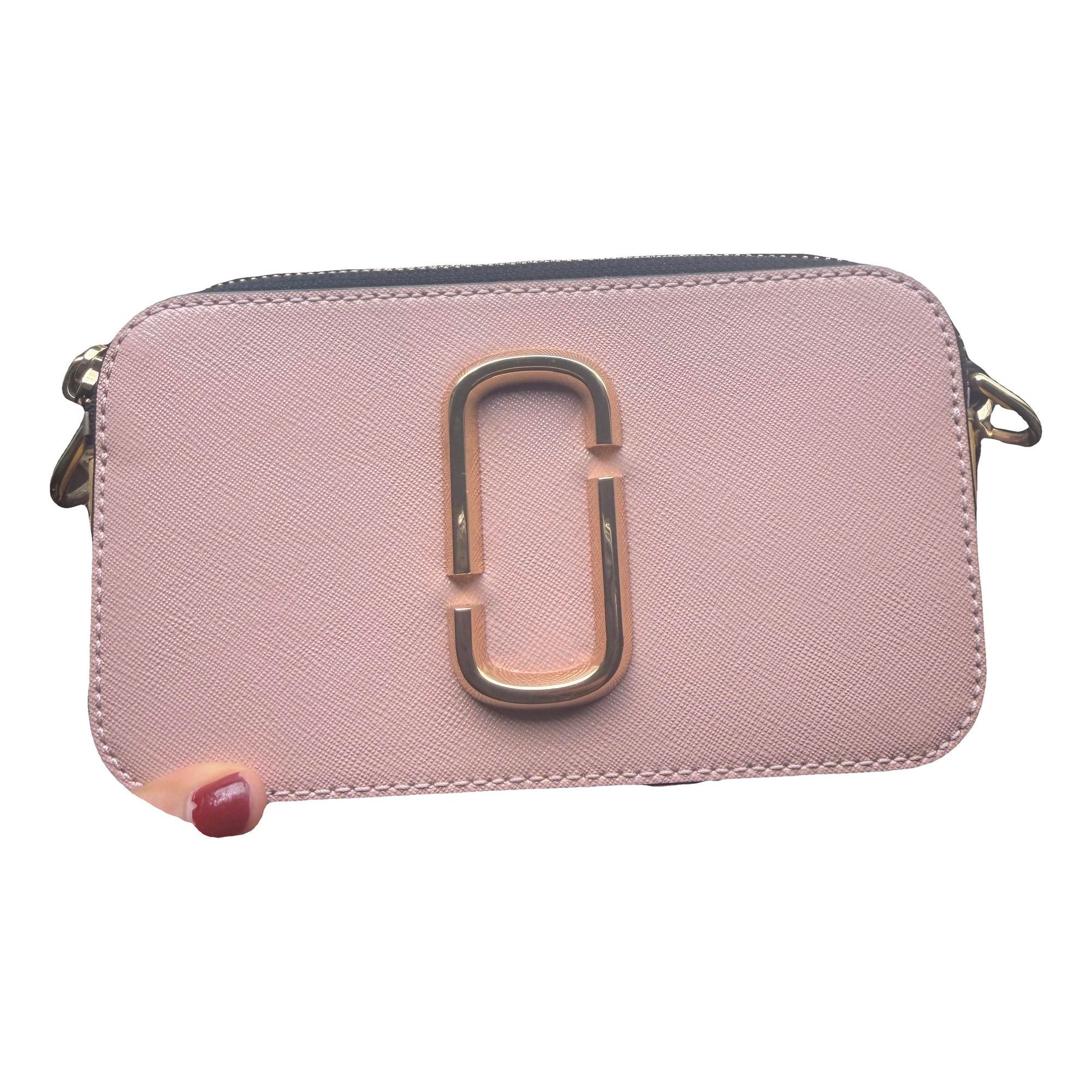 Snapshot leather clutch bag