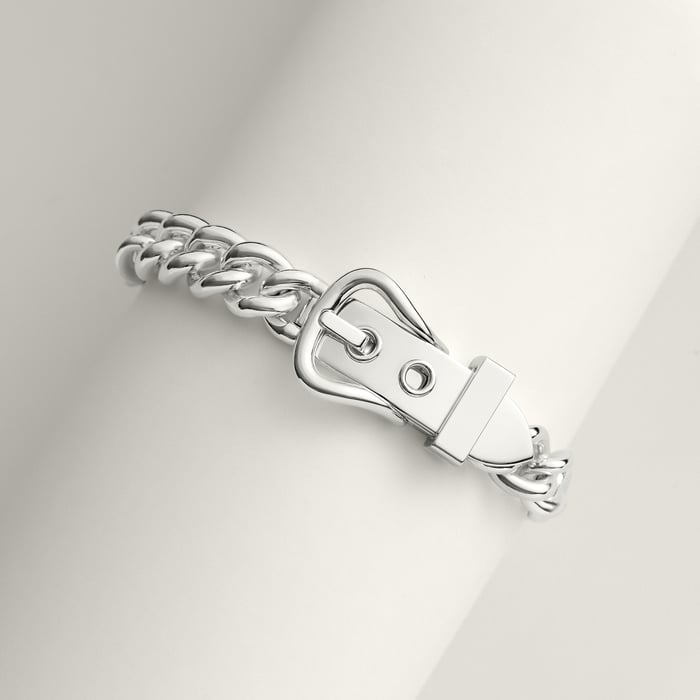 Hermès Boucle Sellier Inflexible bracelet, large model Sans