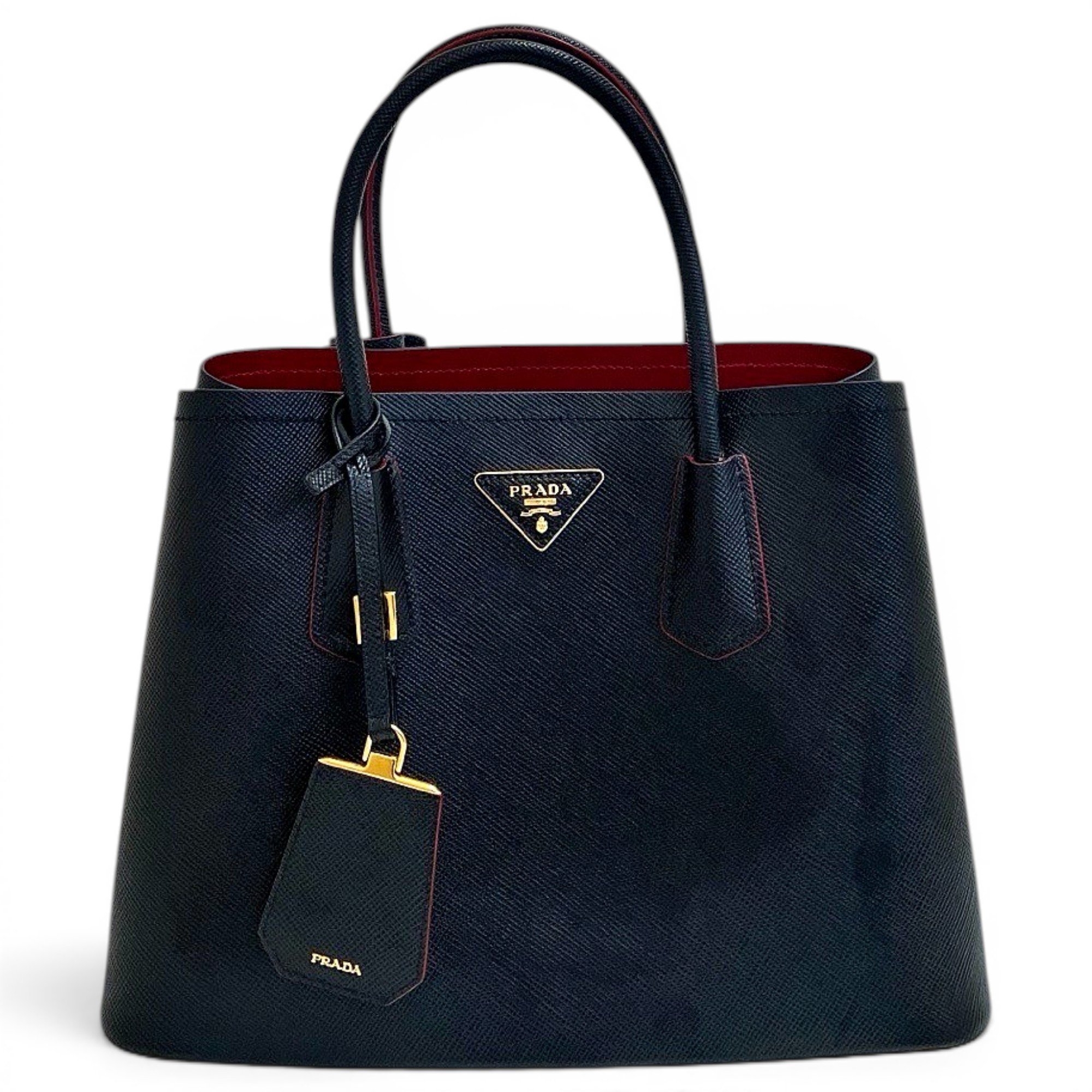 Double leather tote