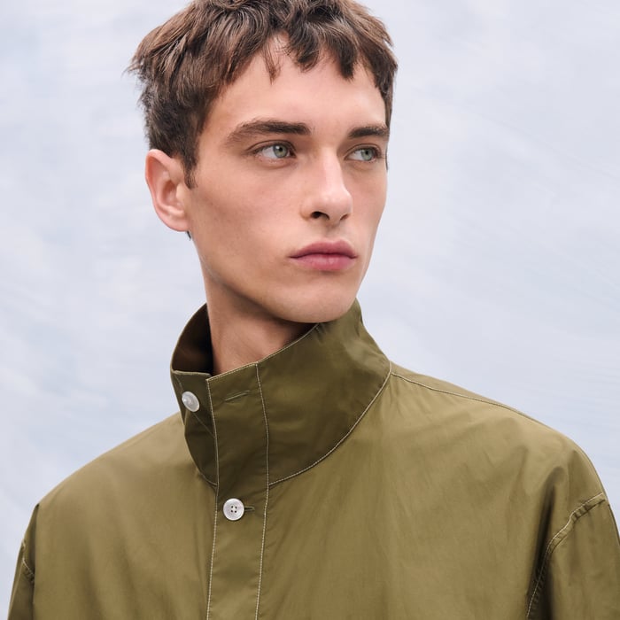 Matcha "Pique Plie" Buttoned Jacket