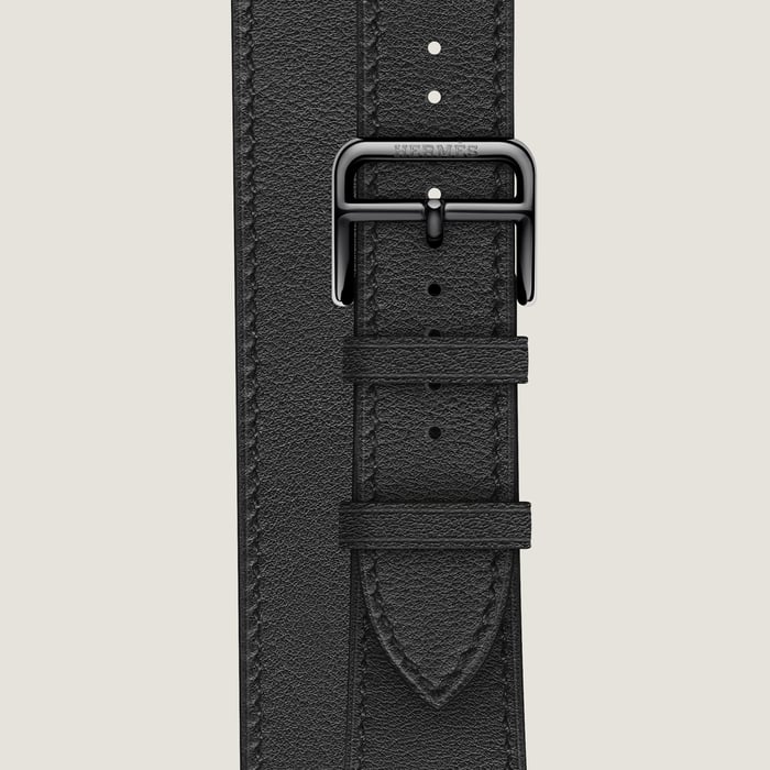 Noir Band Apple Watch Hermès Double Tour 45 MM