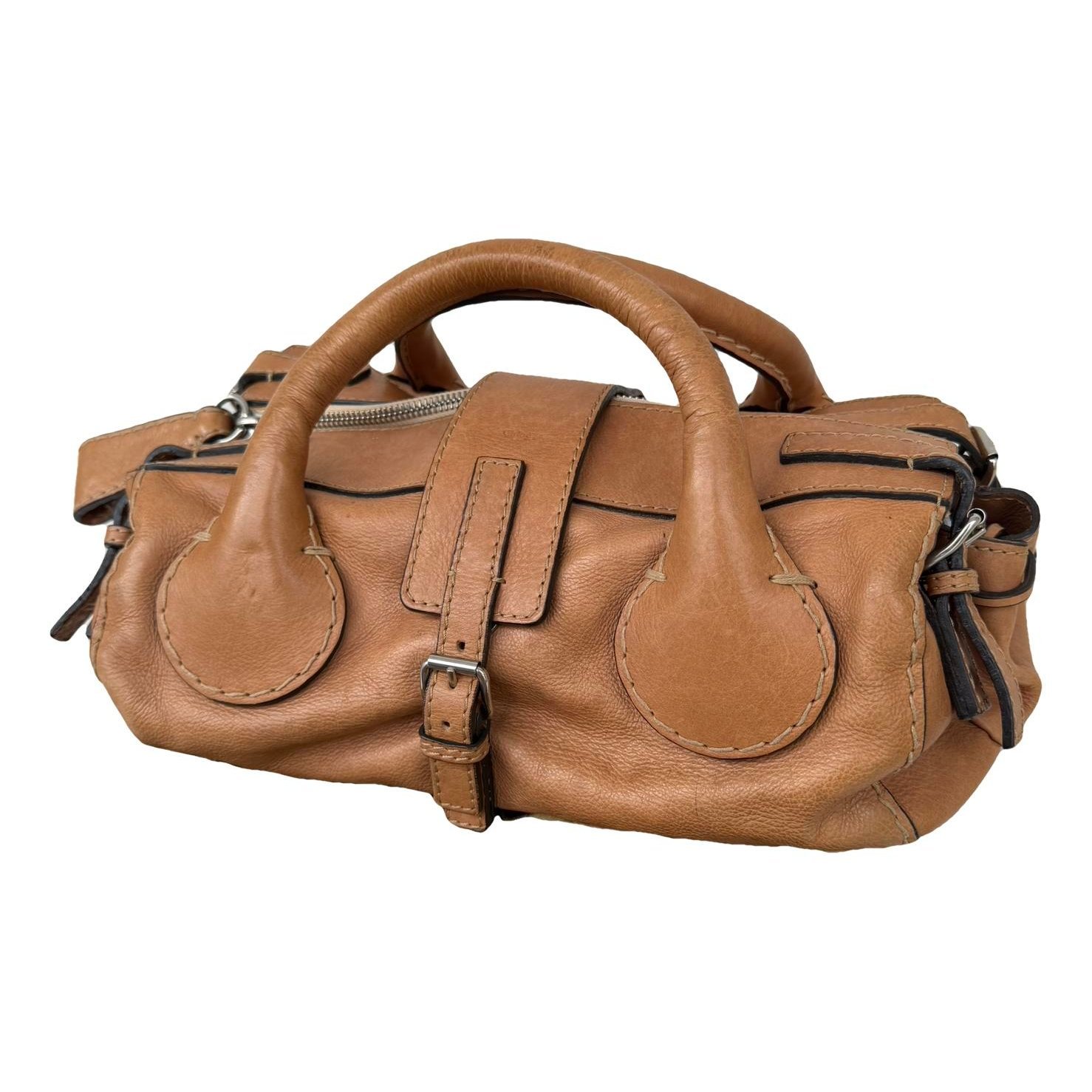 Edith leather bowling bag