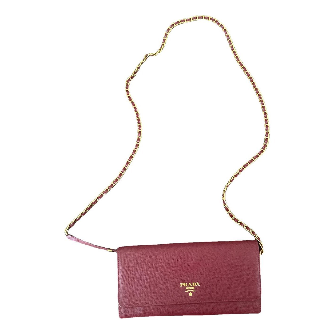 Leather clutch bag