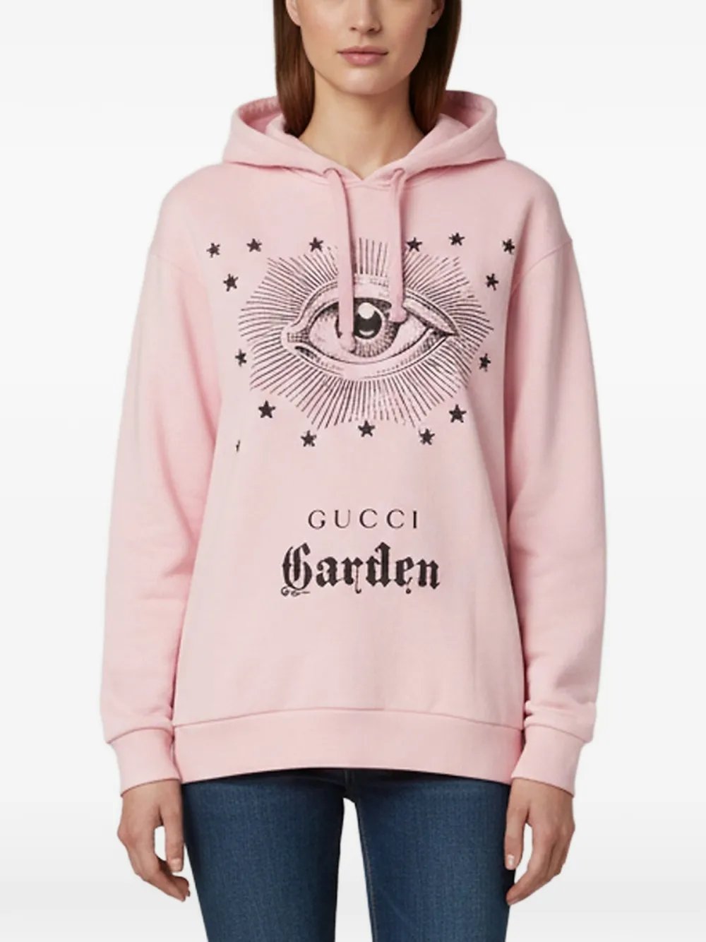 Garden eye-print hoodie