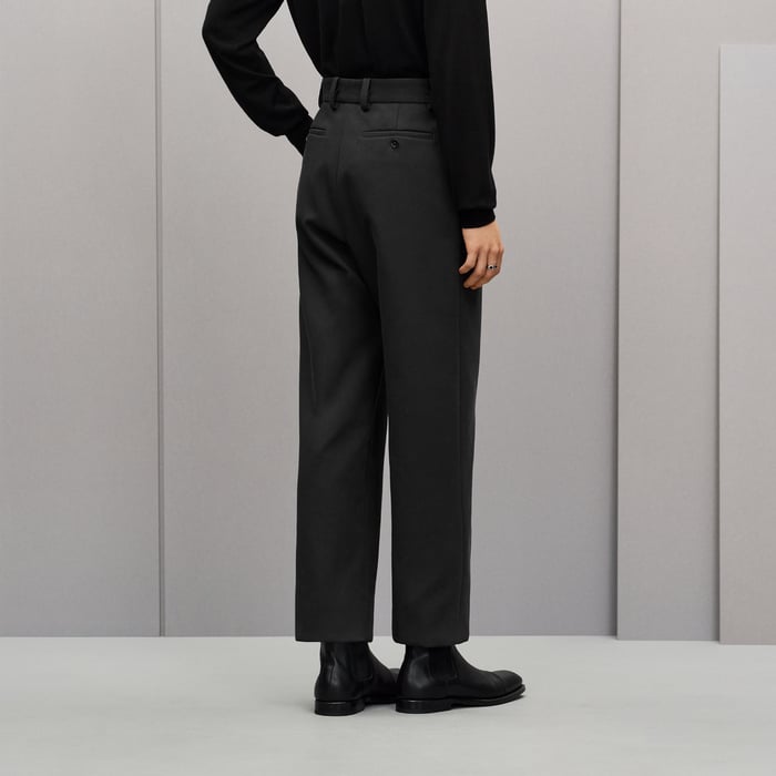 Anthracite Pleated Palerme Pants