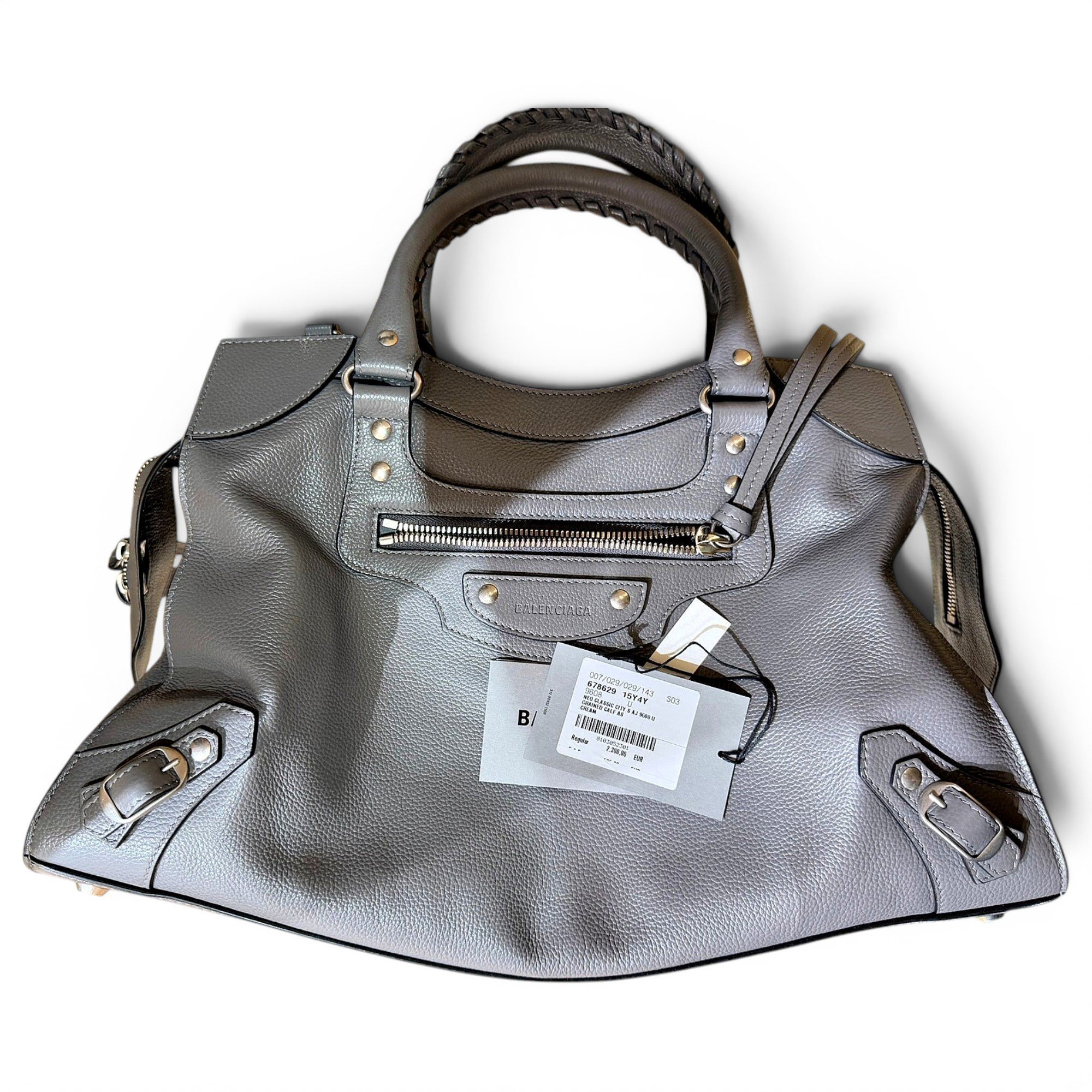 City leather handbag