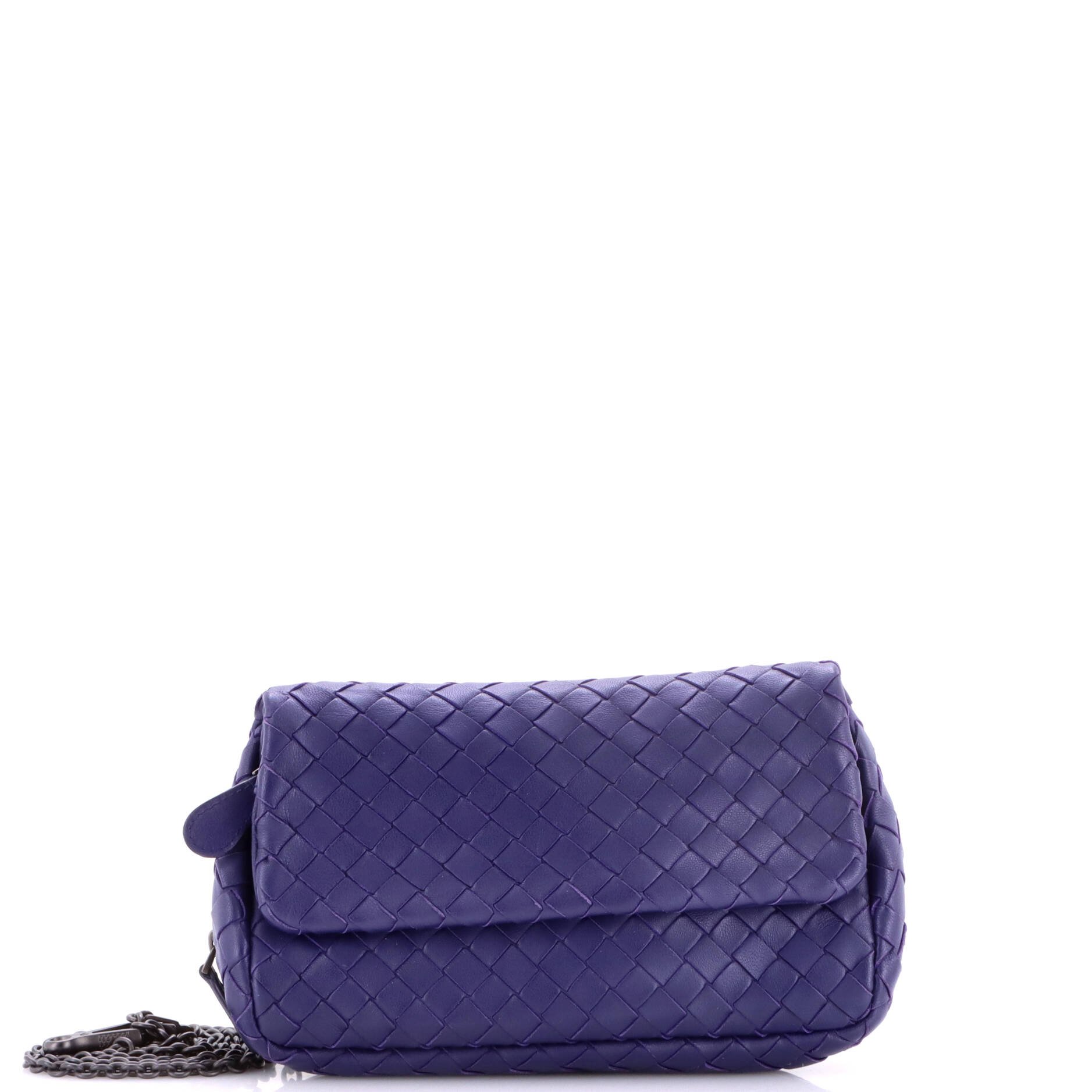 Bottega Veneta Expandable Chain Crossbody Bag Intrecciato Nappa Small