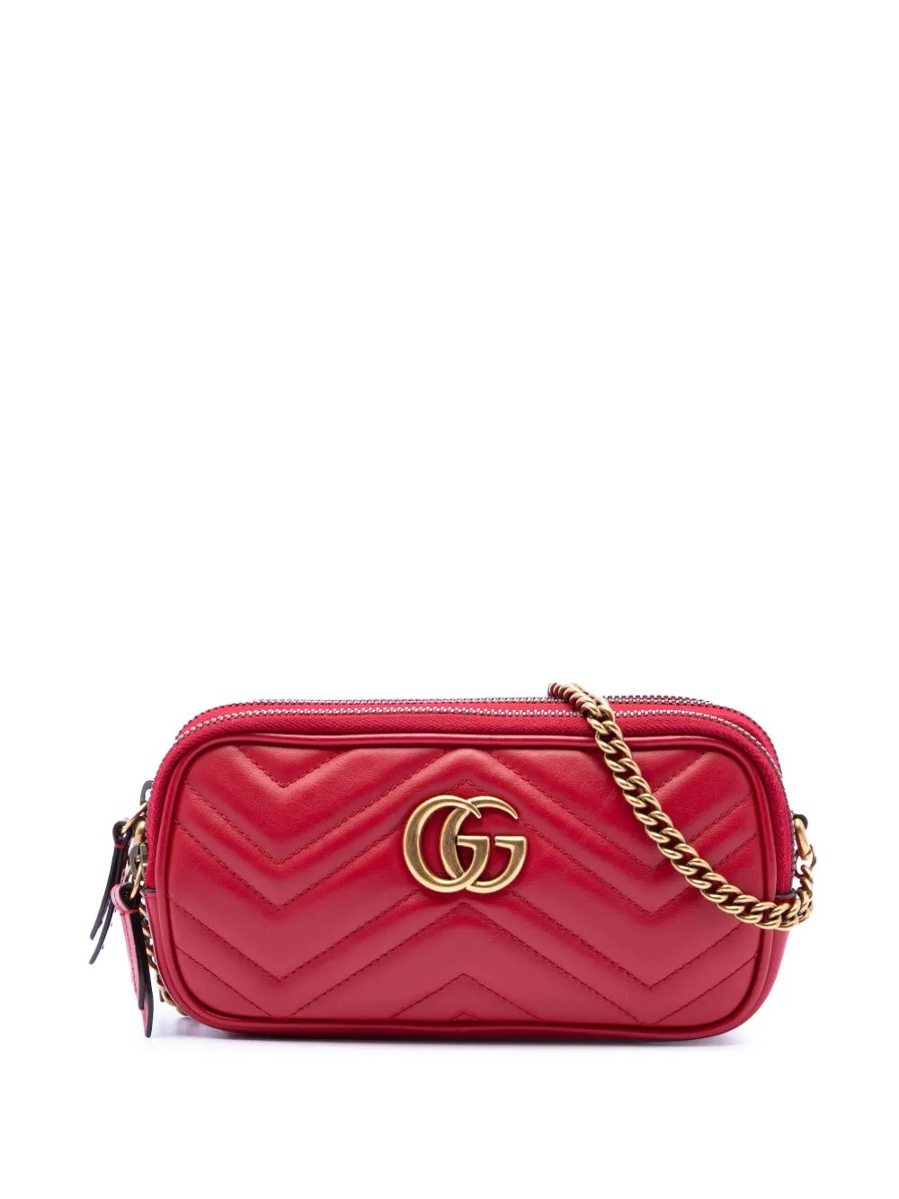 2016-2026 Mini Calfskin GG Marmont Triple Zip crossbody bag