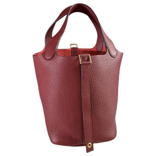 Picotin leather tote