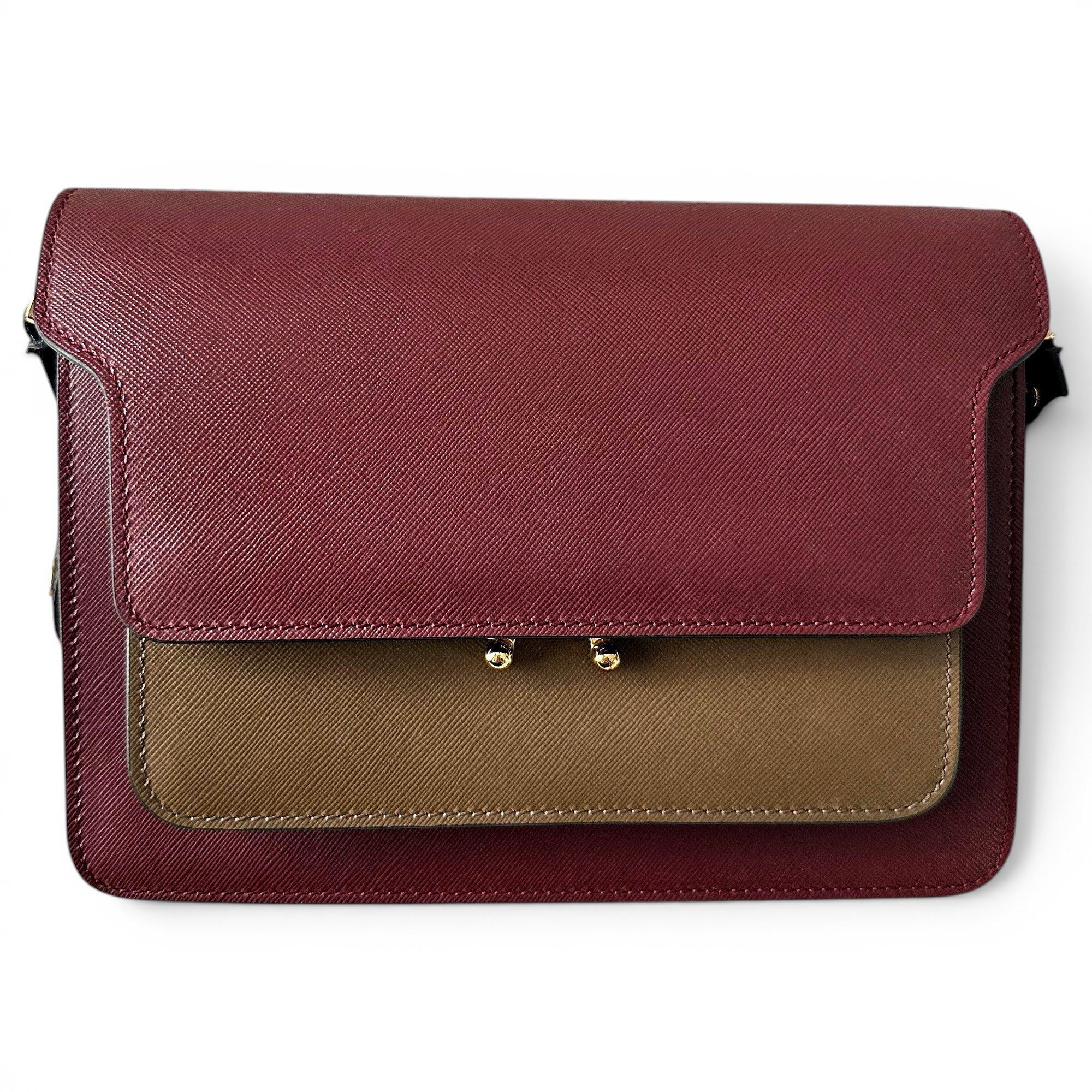 Trunk leather handbag
